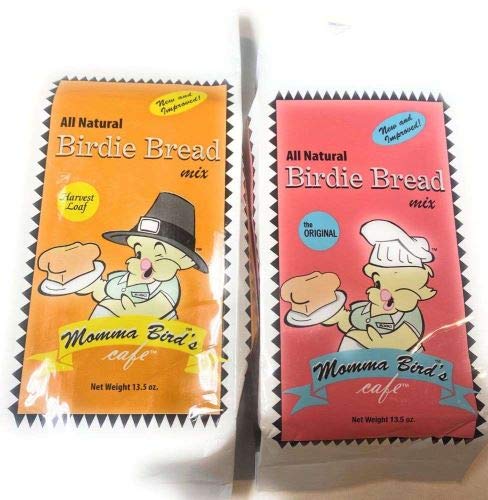 V&P Momma's Bird Bread Mix - Healthy Bird Food & Treat Bundle (Original + Harvest Flavor) - Perfect for Parrots, Cockatiels & Pet Birds - Baking & Feeding Fun