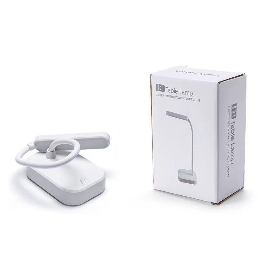 Wireless Desk Lamp with USB Power Cable - 3 Brightness Levels, 360° Rotating Gooseneck, Battery Operated - Perfect for Bedside, Office, Reading & Study Lighting