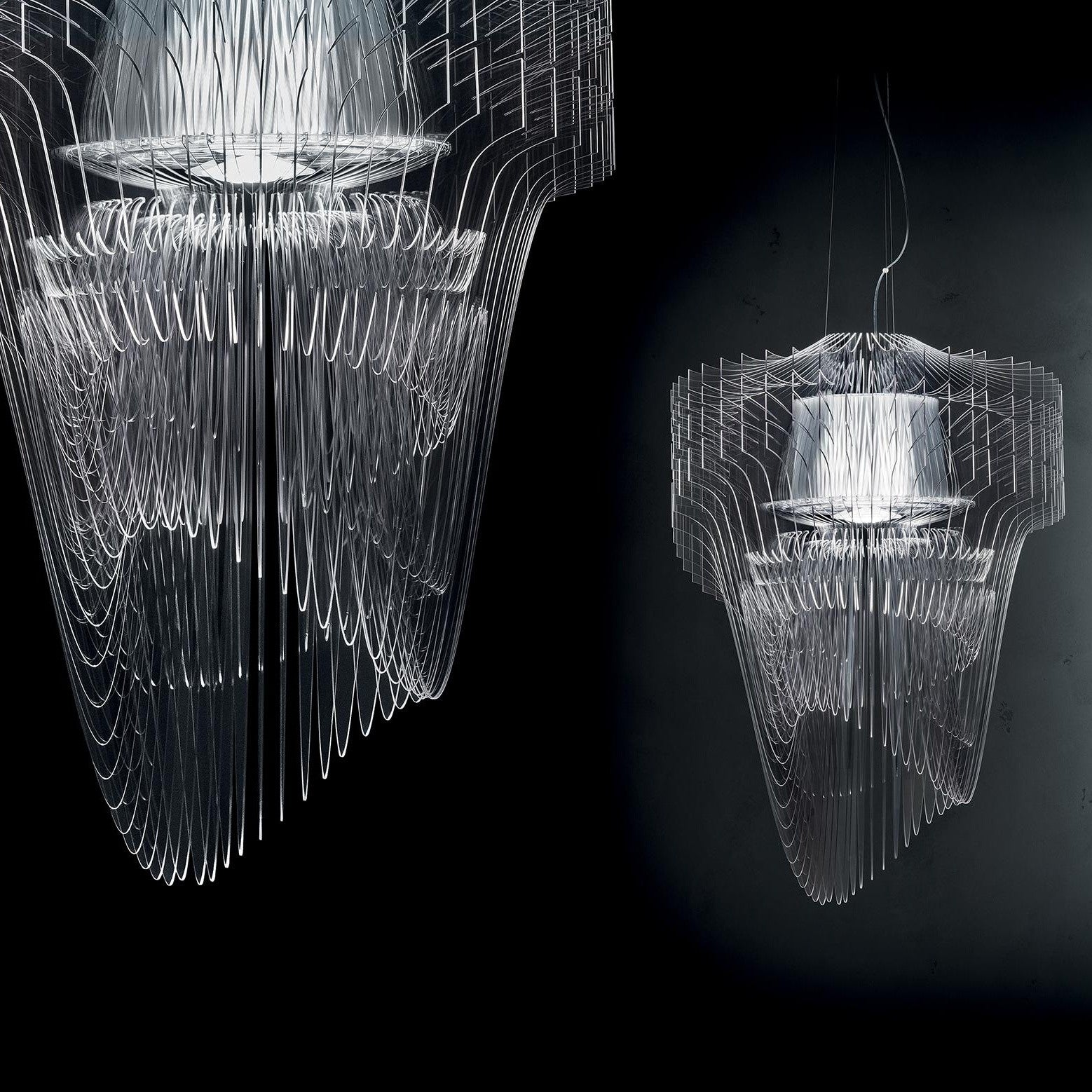 Aria Gold Suspension Lamp - Modern Hanging Pendant Light for Dining Room, Kitchen Island & Bedroom Decor