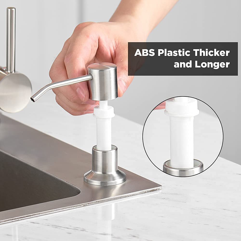 OWOFAN Brushed Nickel Kitchen Sink Faucet with Soap Dispenser Set - High Arc Pull-Down Sprayer, Durable Metal Construction for Modern Home Kitchen & Bathroom Renovation