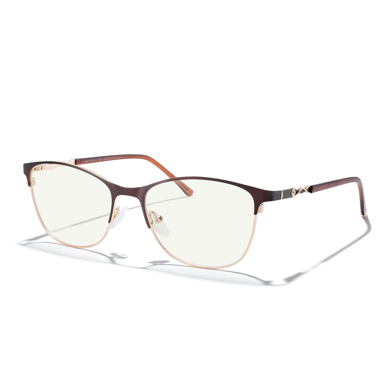 Blue Light Blocking Glasses for Women - MERRY'S Anti Eye Strain Computer Glasses with UV Protection - Perfect for Reading, Working & Gaming