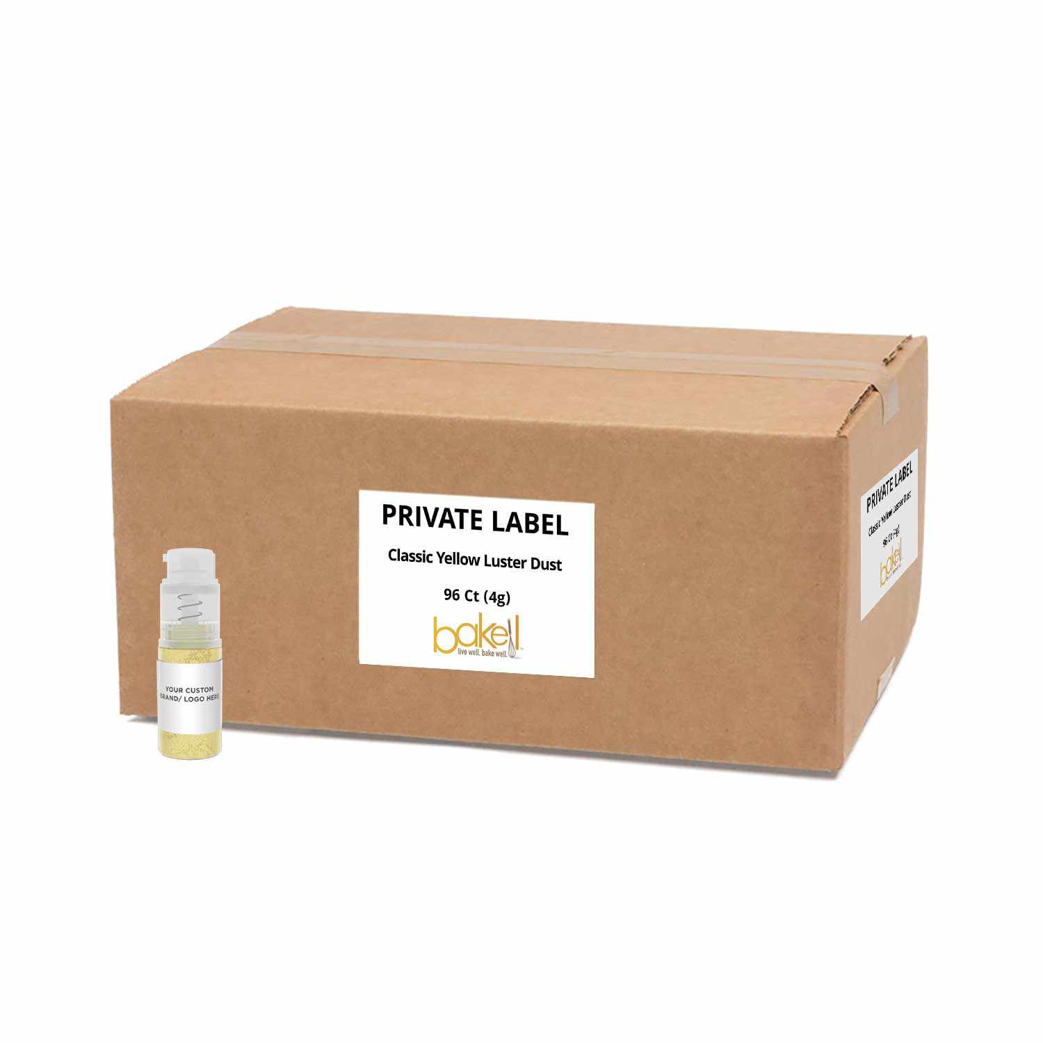 Premium Edible Luster Dust Glitter for Baking - 4g Spray Pump (Classic Yellow) - Perfect for Cake Decorating, Cupcakes, Cookies & DIY Desserts
