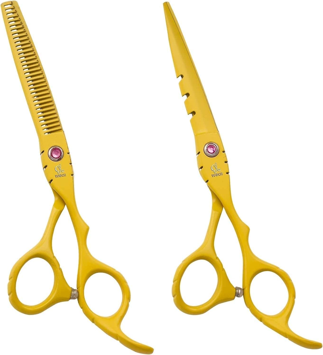 Professional 6.0 Inch Barber Scissors Set - Stainless Steel Hair Cutting Shears for Bangs & Textured Hair | Hairdressing Tools for Stylists & Salon Use
