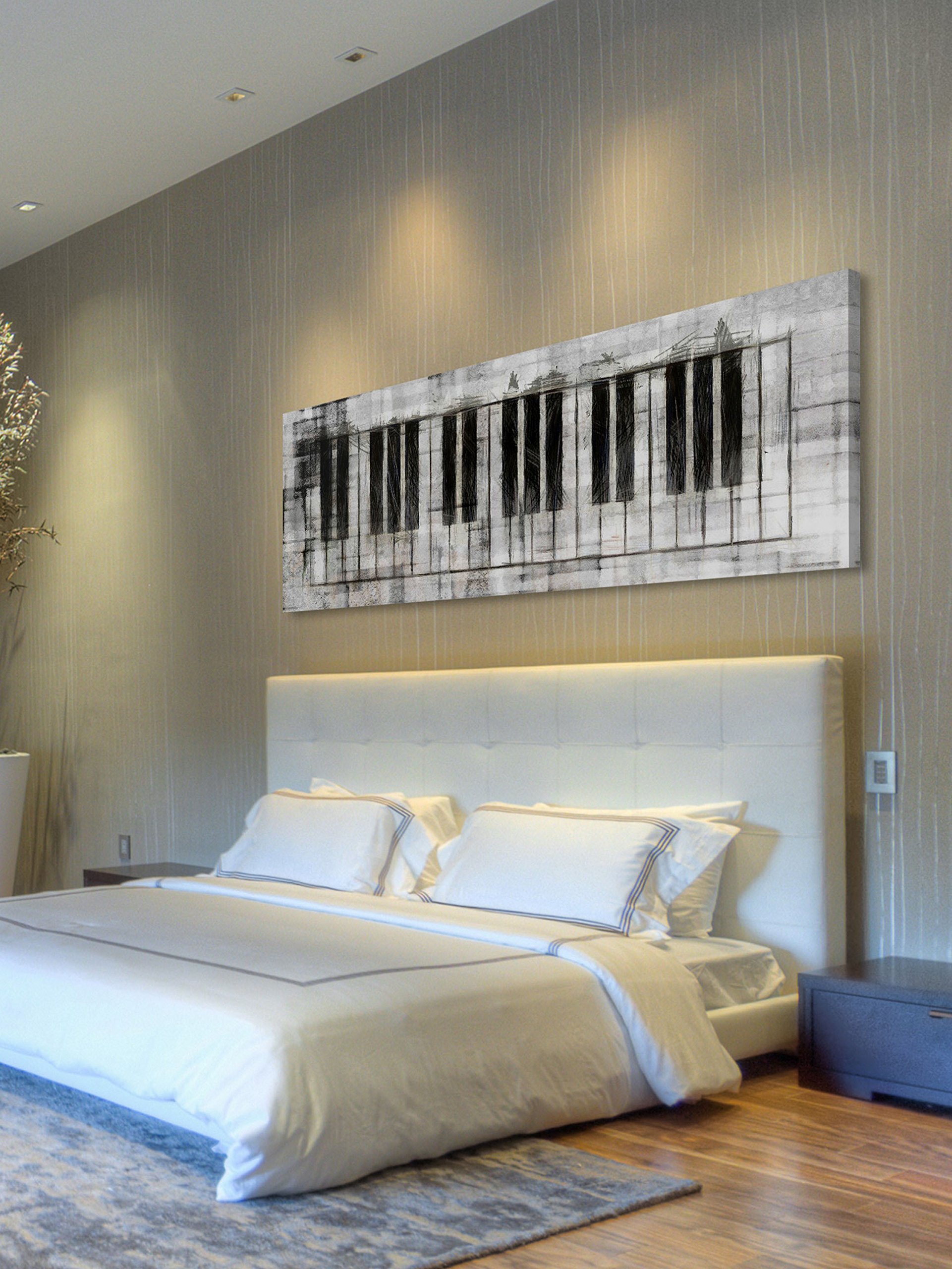 Stylish Marmont Hill Keyboard Wall Art - 30x10 Inches - Perfect for Home Office, Music Room & Modern Decor