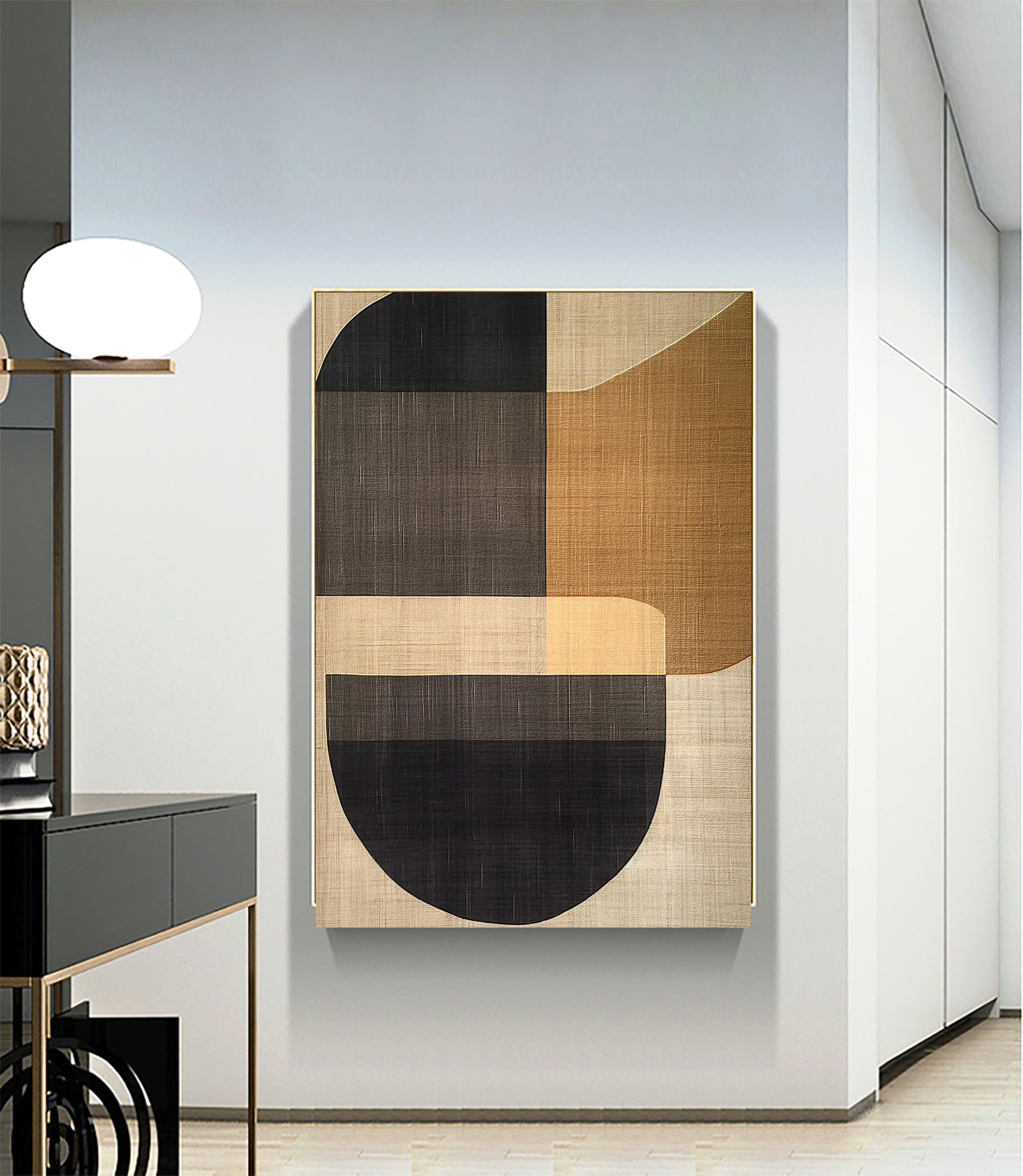 Beige & Brown Abstract Wall Art Print #BB047 - Modern Home Decor for Living Room, Bedroom & Office