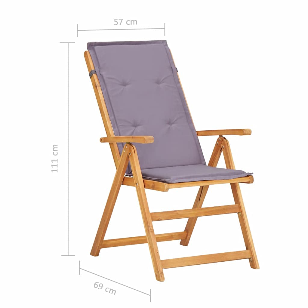 **Solid Acacia Wood Outdoor Garden Chairs Set of 2 - Reclining Patio Furniture with Armrests & Backrest - Brown Wooden Lounge Chairs for Backyard, Deck, Poolside & Garden Relaxation**