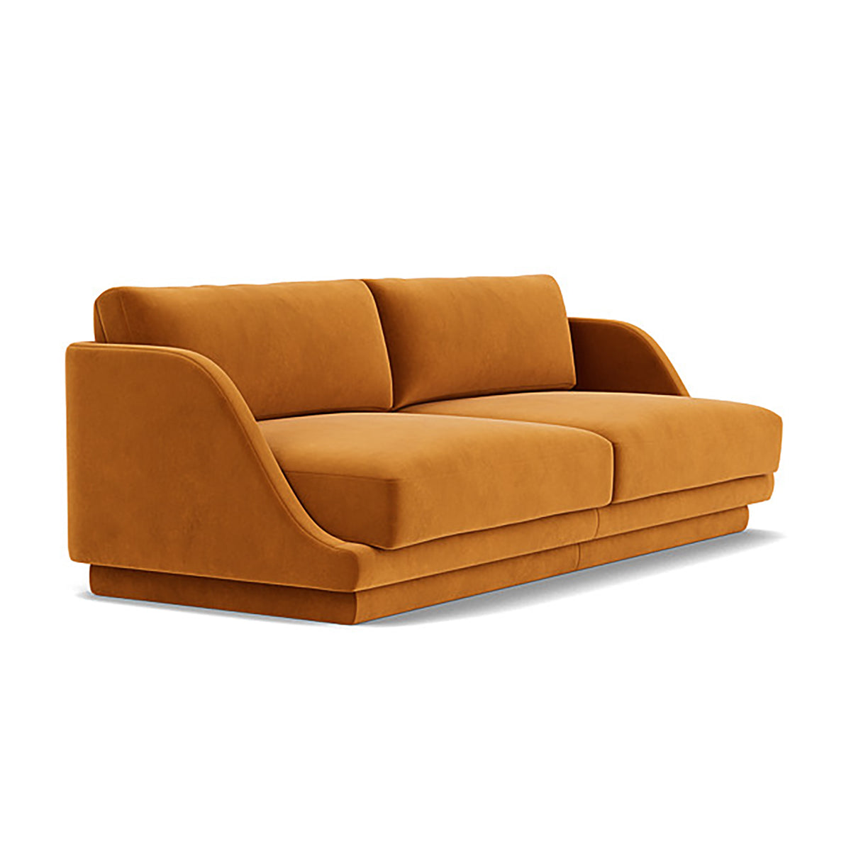 Emma Velvet 3 Seater Sofa - Luxurious Modern Living Room Couch for Small Spaces | Soft Upholstered Sectional Sofa Bed for Apartment, Lounge & Home Theater