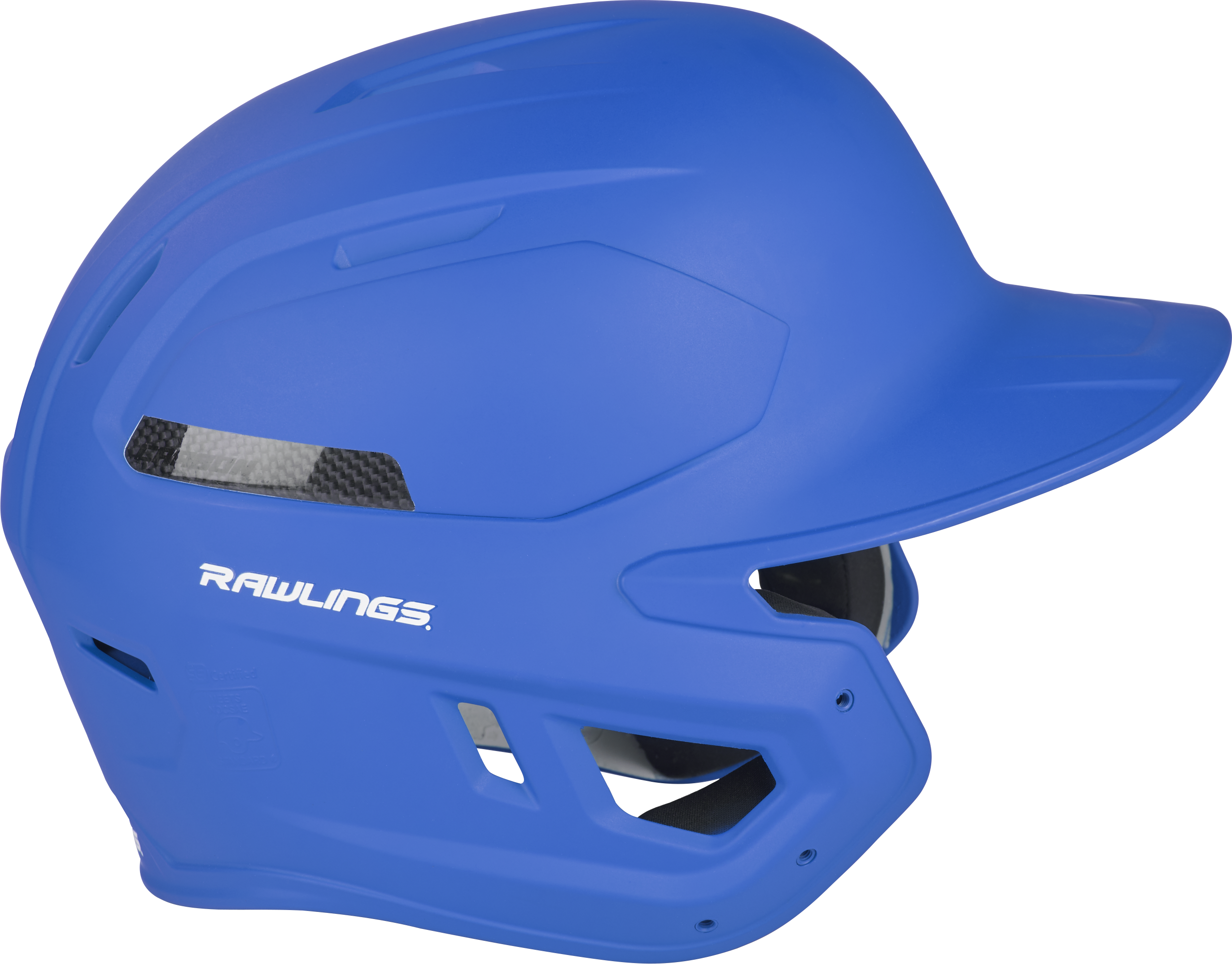 Rawlings Mach Carbon Adult One-Tone Baseball Helmet with Royal Blue Finish - Lightweight Protective Gear for Baseball, Softball & Training Practice