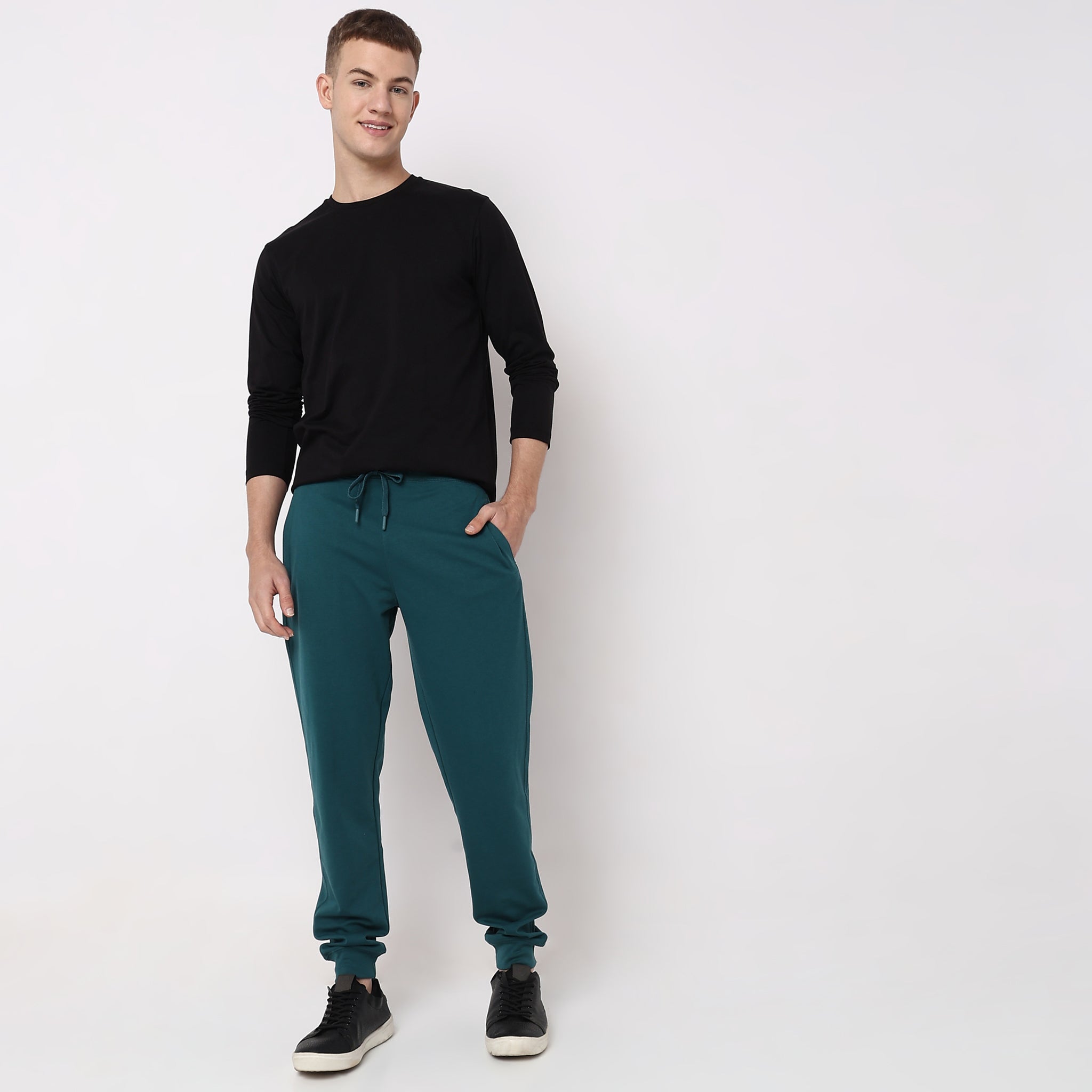 Flex Pants with Secure Mobile Pocket - Mid Rise Joggers for Women & Men | Comfortable Stretchy Workout, Yoga, Running & Lounge Pants | Perfect for Gym, Travel & Everyday Wear