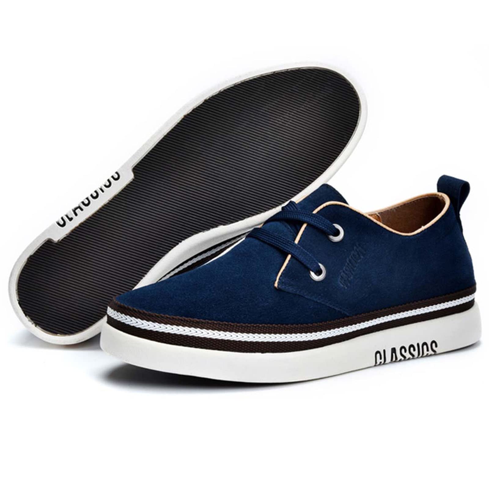 **Men's Invisible Elevator Shoes – Nubuck Leather Lace-Up Dress Shoes for Height Increase | Comfortable & Stylish for Work, Dating & Formal Events**