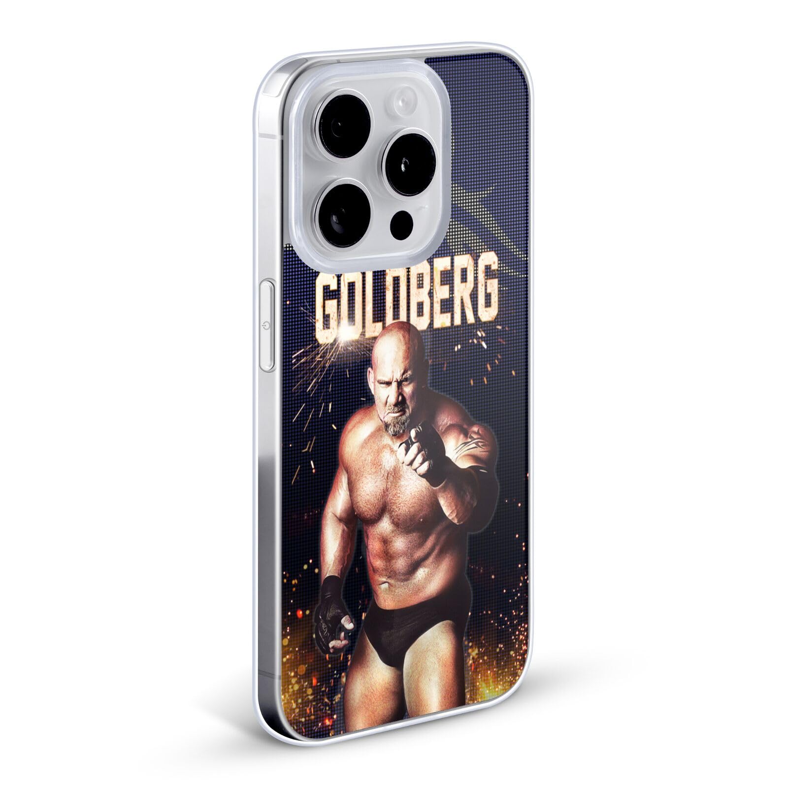 Official WWE Goldberg Superstars Soft Gel Phone Case for Apple iPhone 12/12 Pro - Durable Protection with Wrestling Design - Perfect for WWE Fans & Daily Use