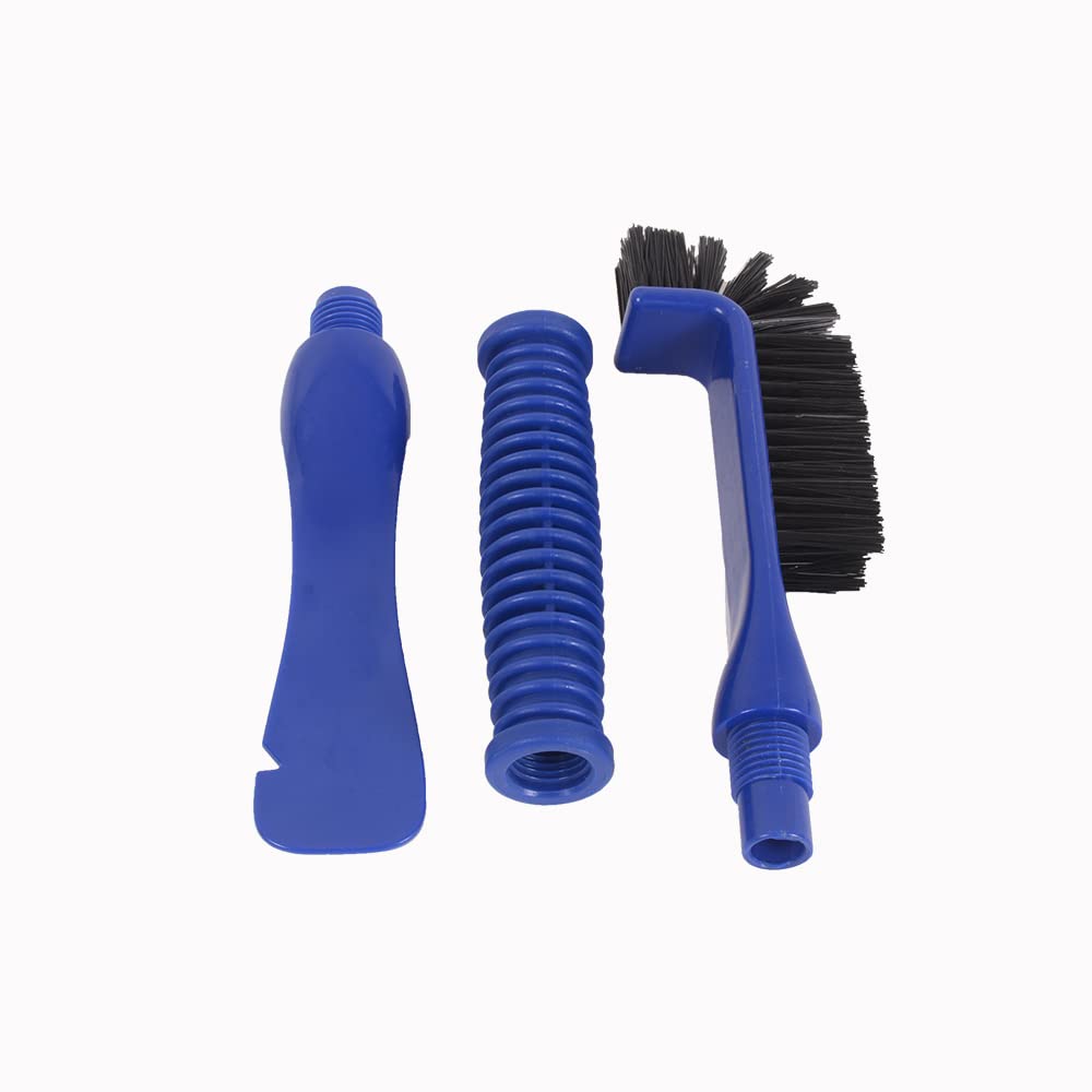 Motorcycle & Bicycle Wheel Rim Cleaner Brush - Detachable Steel Ring Brush with Mud Shovel for Spoke Cleaning, Multi-Functional Rim Washing Tool - Perfect for Motorcycle Maintenance, Bicycle Care & Off-Road Vehicle Cleaning