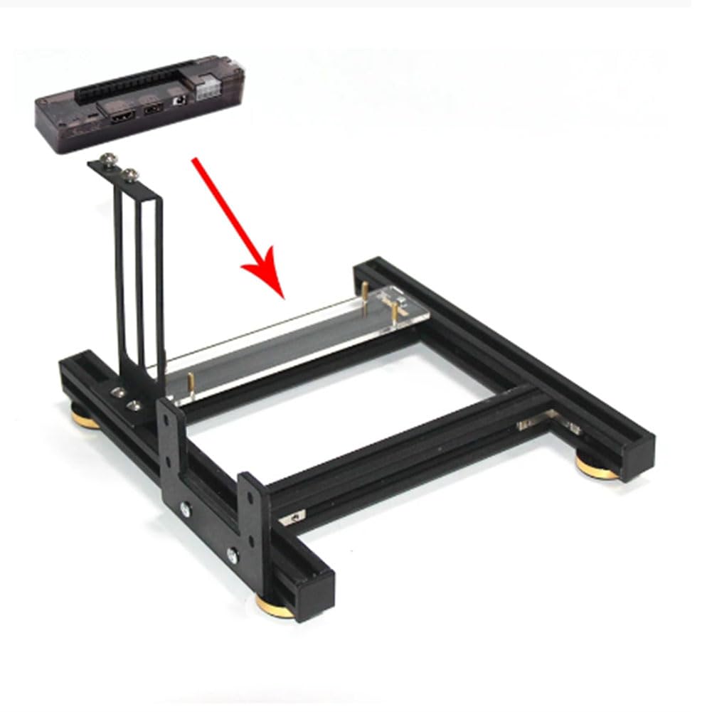Upgraded GPU & Power Supply Holder - DIY External Graphics Card Stand with ATX Power Supply Base, Aluminum Support Dock for PC Gaming & Mining Rigs - Perfect for Home Office & Gaming Setup