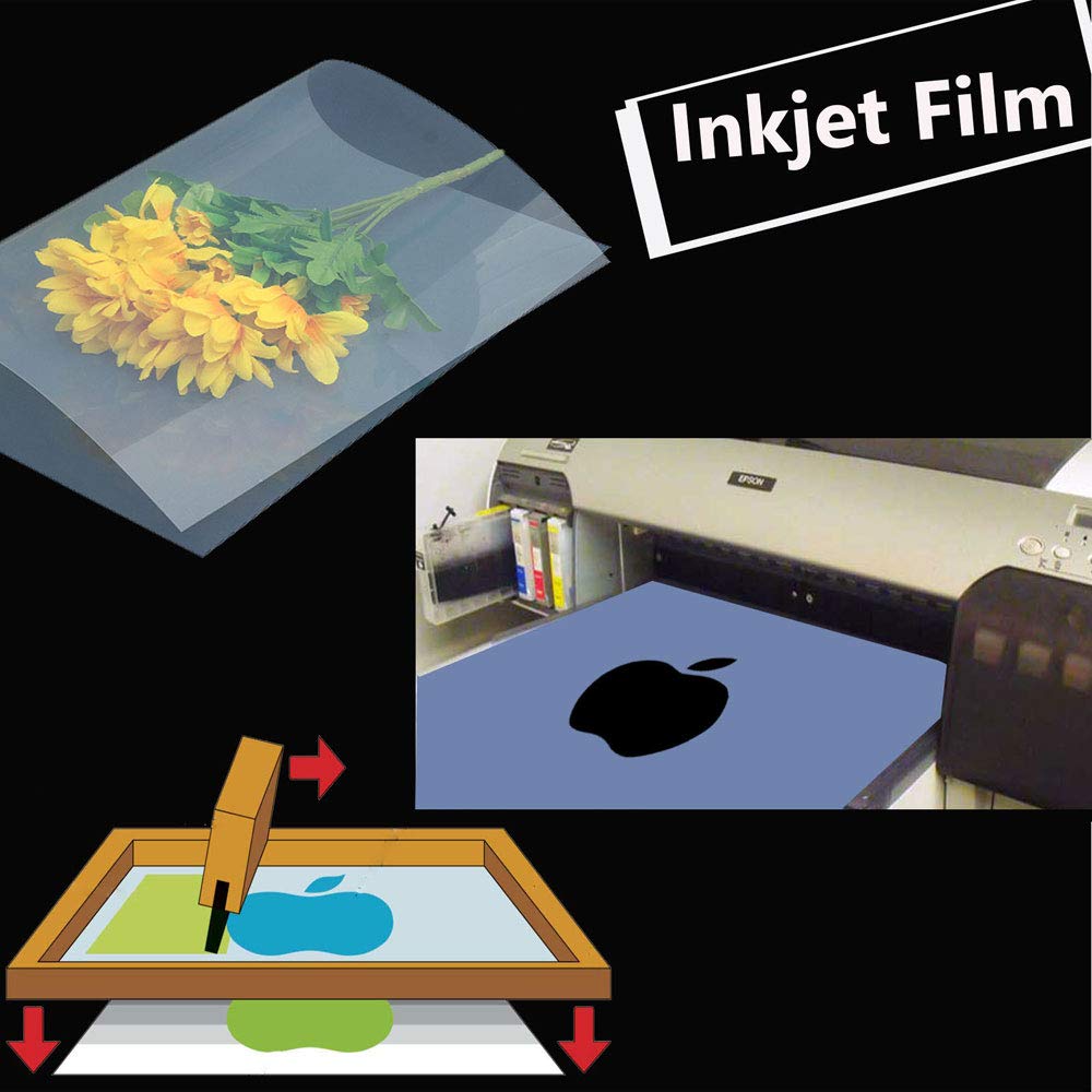 13 x 19 Inch Waterproof Inkjet Transparency Film for Silk Screen Printing - 5 Packs (500 Sheets) - Ideal for DIY Crafts, Sign Making, and Professional Printing Projects
