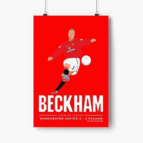 David Beckham Soccer Poster Art - 27x40 Inch Unframed Wall Decor | Perfect Gift for Soccer Fans, Mothers Day, Fathers Day | Ideal for Bedroom, Game Room & Office Decor