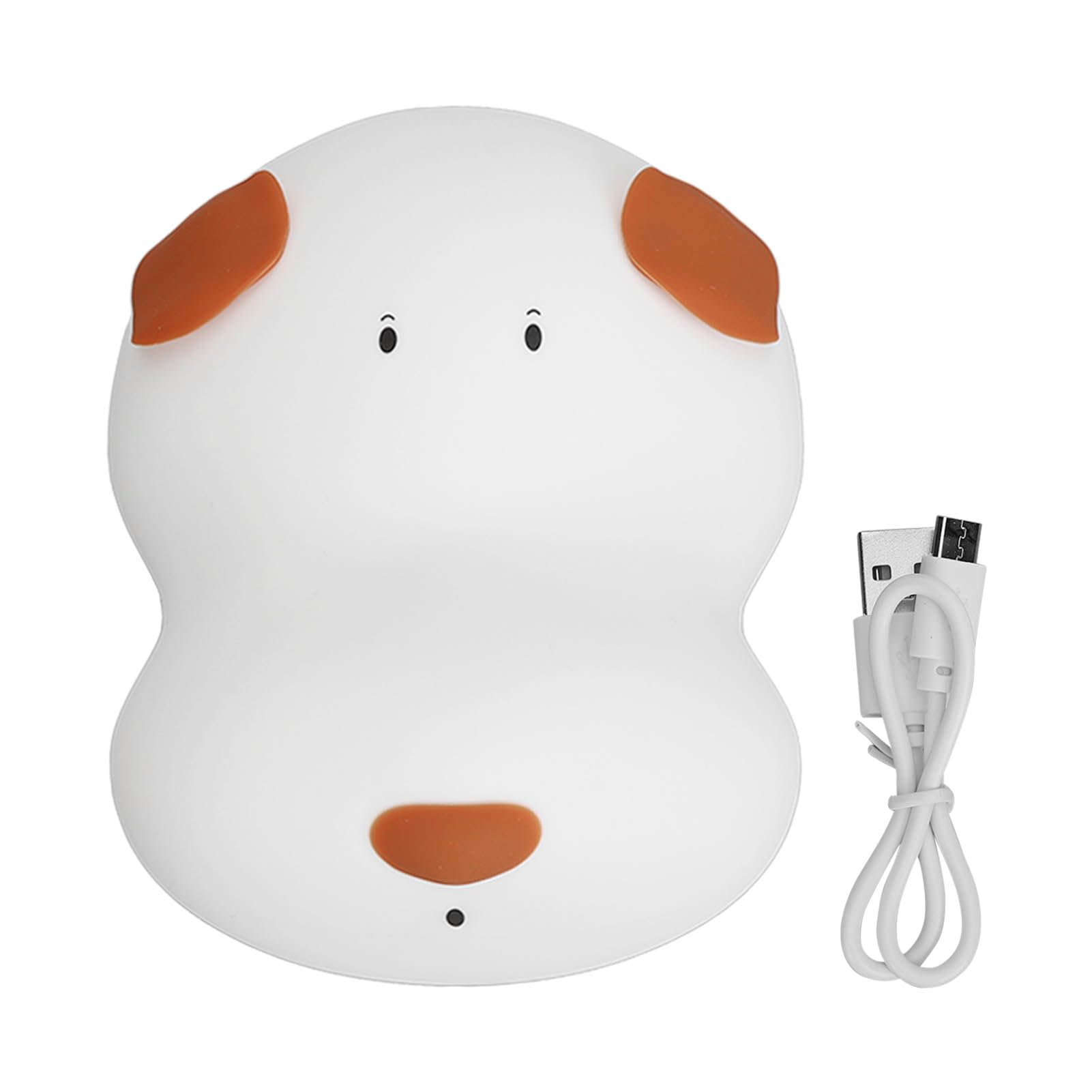Dog Night Light - Color Changing Silicone Lamp with Adjustable Brightness, 1200mAh Rechargeable Battery | Perfect for Bedside, Nursery, Pet Room & Gift Giving