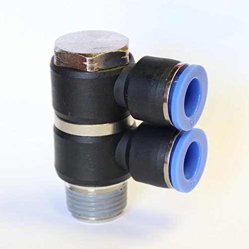 12mm OD Push to Connect Male Swivel Double Banjo Fitting - 1/2