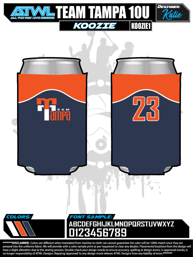 Team Tampa Insulated Can Cooler Koozie - Keep Drinks Cold for Hours, Perfect for Tailgates, Beach Days & Outdoor Parties