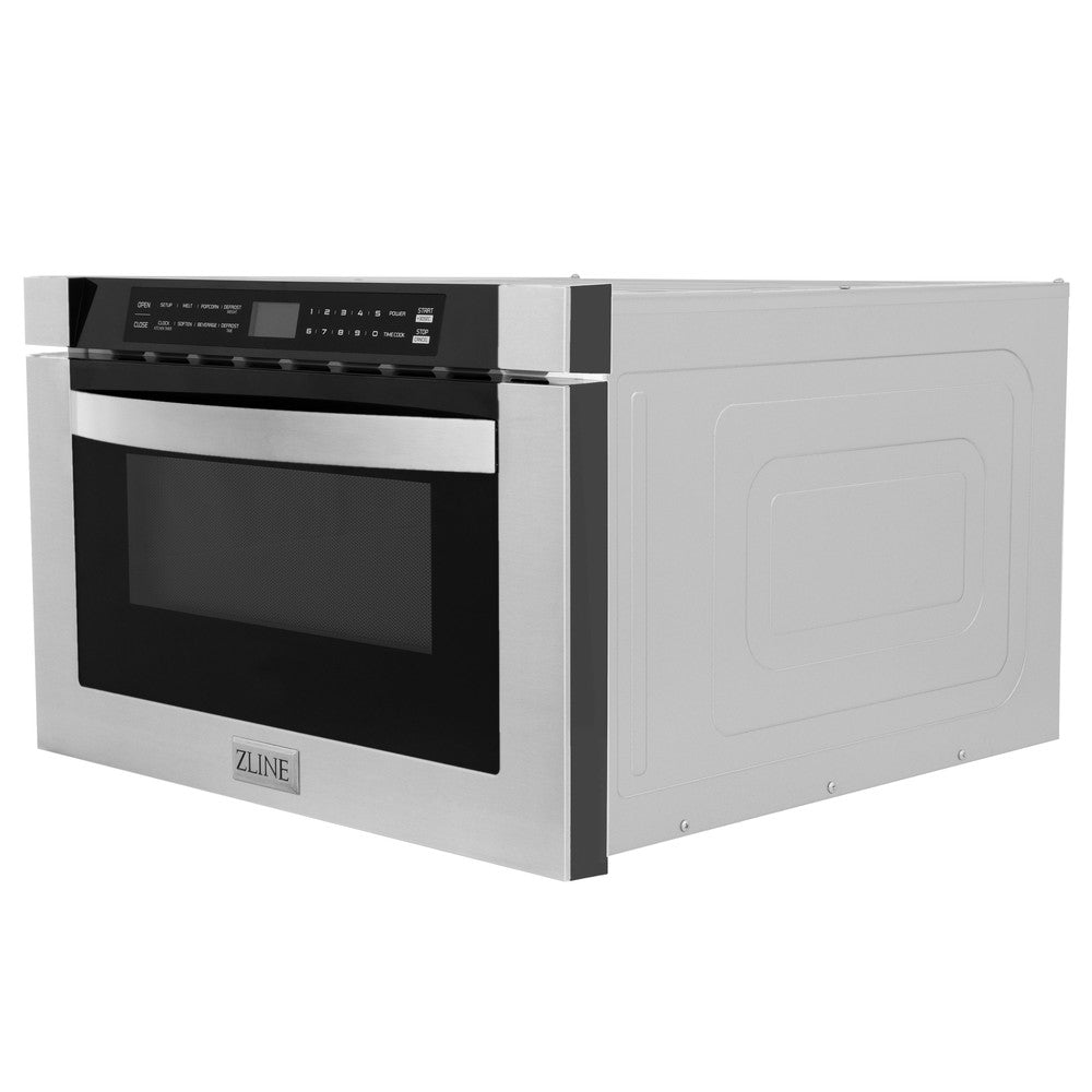 ZLINE 36 Inch Stainless Steel Kitchen Package - Gas Range, Range Hood, Microwave Drawer, Dishwasher & Beverage Fridge (5KP SGRRH36 MWDWV RBV) | Premium Appliance Bundle for Modern Kitchens, Home Chefs & Entertaining