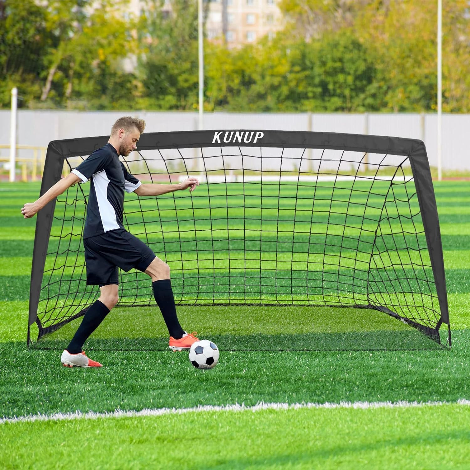 Best Foldable Soccer Goals for Kids & Adults - 5x3, 6x4, 9x5FT Portable Soccer Nets with Carry Bag - Perfect for Backyard Training, Youth Soccer Practice & Outdoor Sports Games