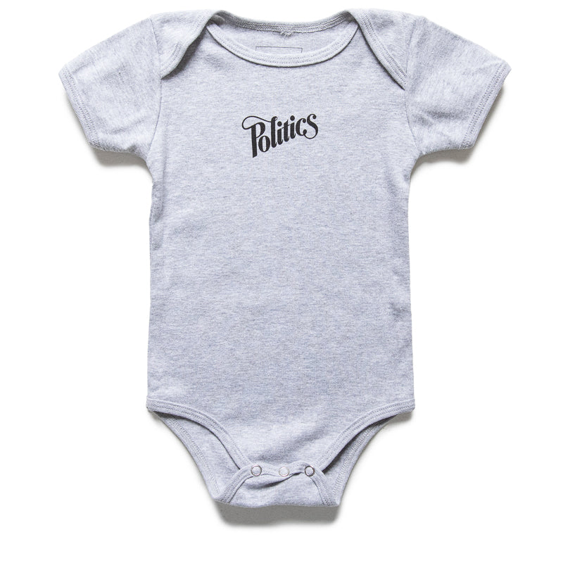 Kids Politics Onesie - Soft Heather Grey Baby Bodysuit for Boys & Girls | Perfect for Elections, Rallies & Political Events