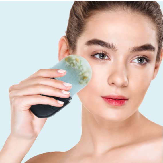 Ice Facial Roller for Face & Skin Care - Anti-Inflammatory Face Icer Roller to Reduce Acne, Fine Lines & Wrinkles - Black | Perfect for Morning Routine & Post-Workout Cooling Relief