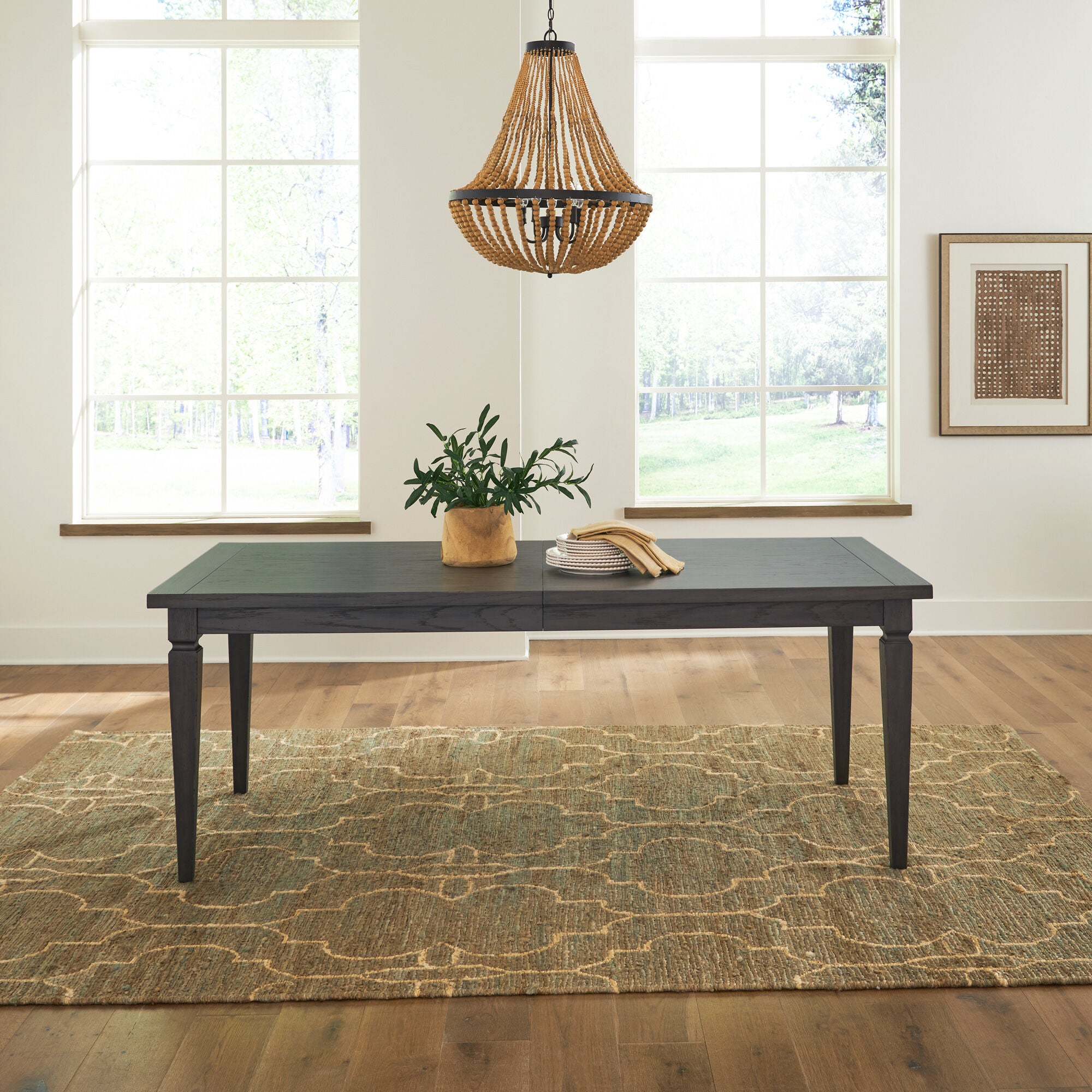 Caruso Heights Modern Dining Table - 6 Seater Wooden Kitchen Table for Dining Room - Perfect for Family Gatherings & Dinner Parties