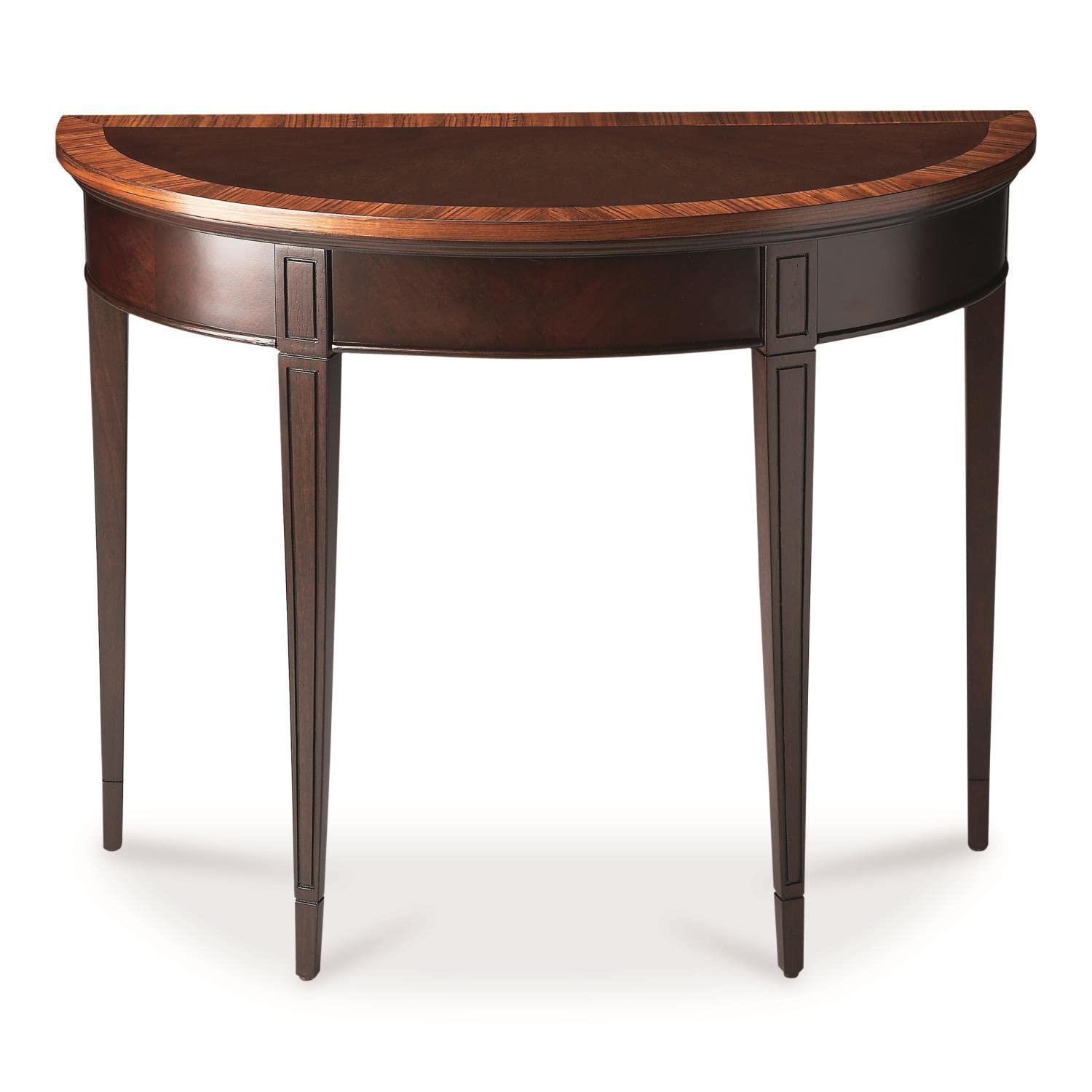 Butler Hampton Cherry Nouveau Demilune Console Table - Elegant Entryway Furniture for Hallway, Living Room & Foyer Decor