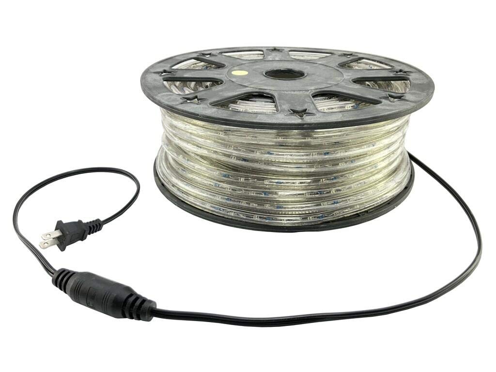 Orange LED Rope Light - 120V Waterproof Outdoor/Indoor Decorative Lighting - 148ft for Christmas, Parties, Patio, and Garden Decor