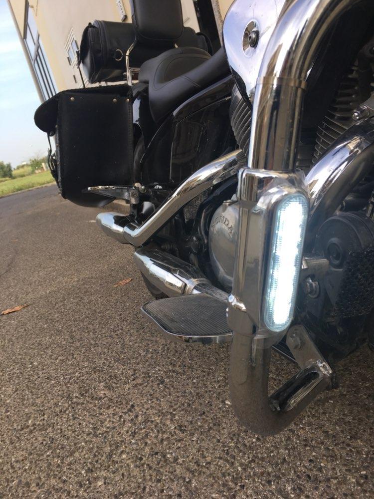 Eagle Lights Motorcycle Highway Bar Light Switchback Driving Lights DRL Turn Signal - White Amber LED for Harley Davidson Touring Bikes | Crash Bar Lighting for Night Riding & Safety