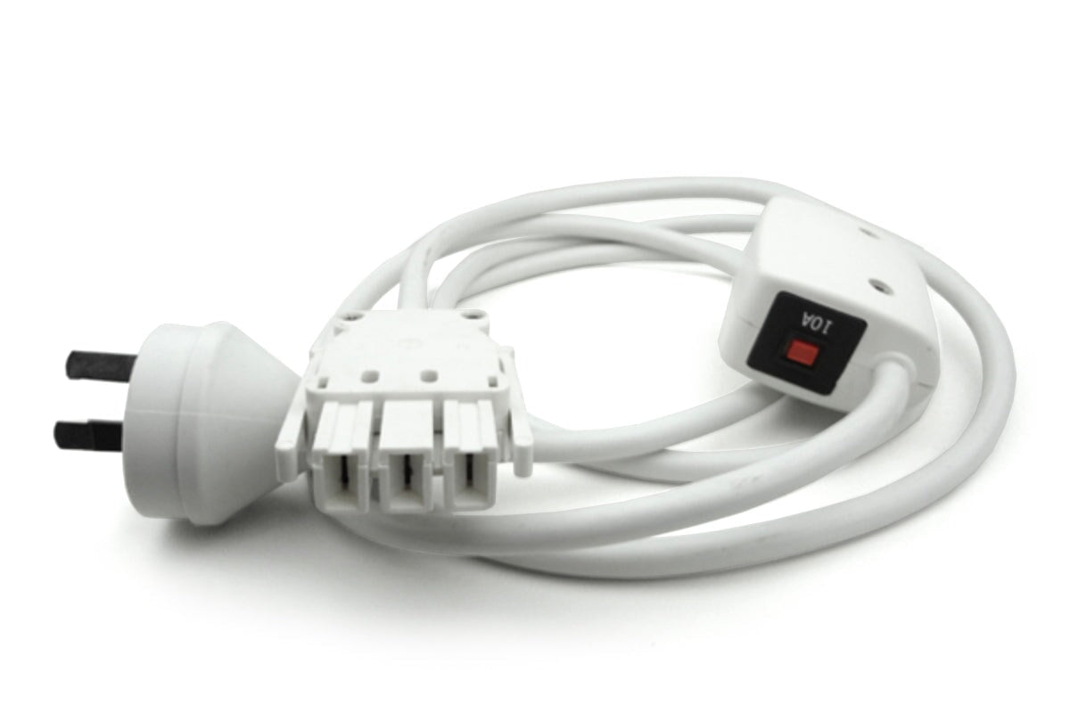 DPG Cable Management White Basket with Metal Tray - Includes 4 Power & 2 Data Ports (950W x 105H) - Perfect for Office, Home & Data Center Organization