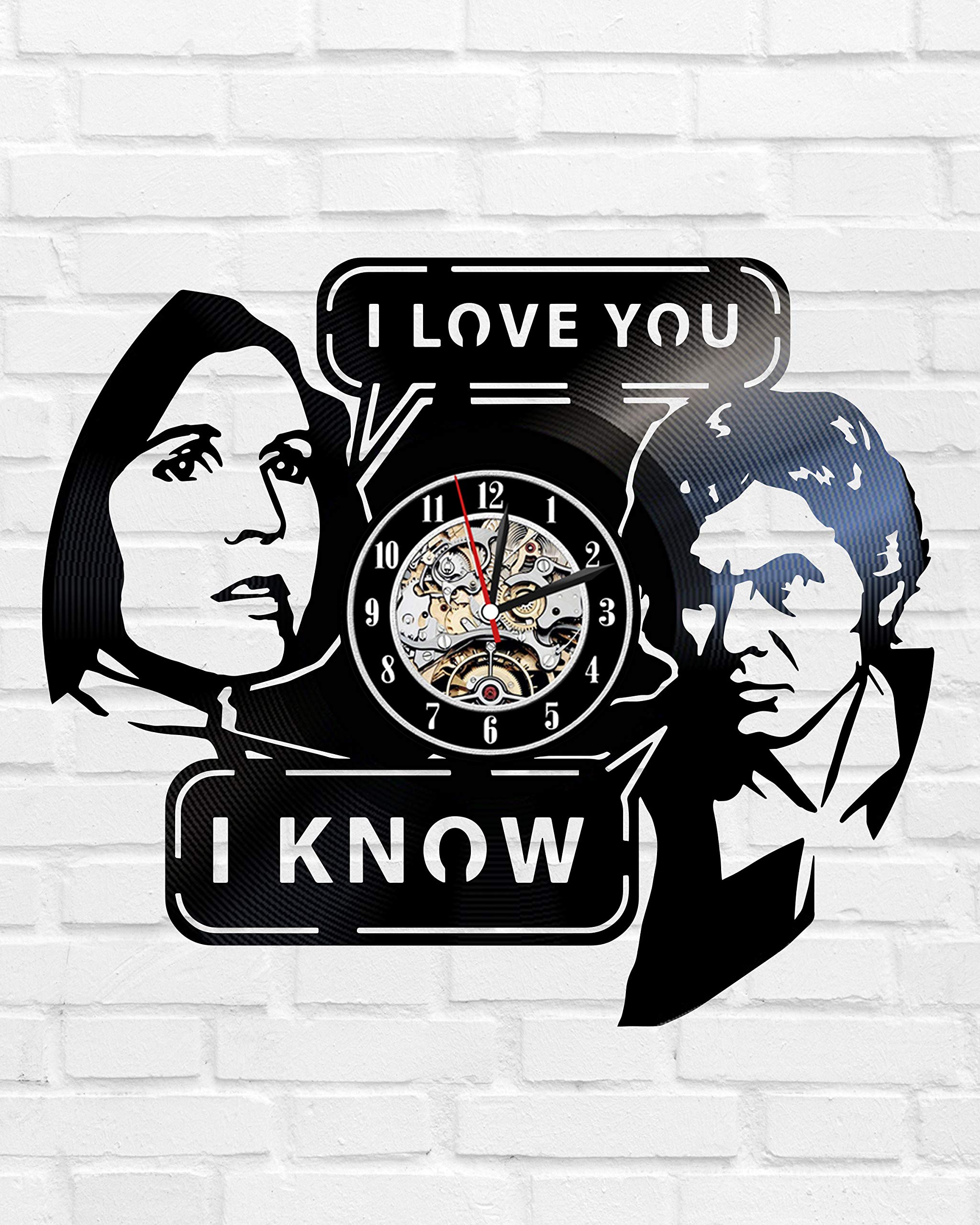 Vintage Star Wars Wall Clock - Large Retro Vinyl Record LP Clock with Movie Art, Unique Gift for Fans | Perfect for Home Decor, Birthday Parties & Star Wars Themed Rooms