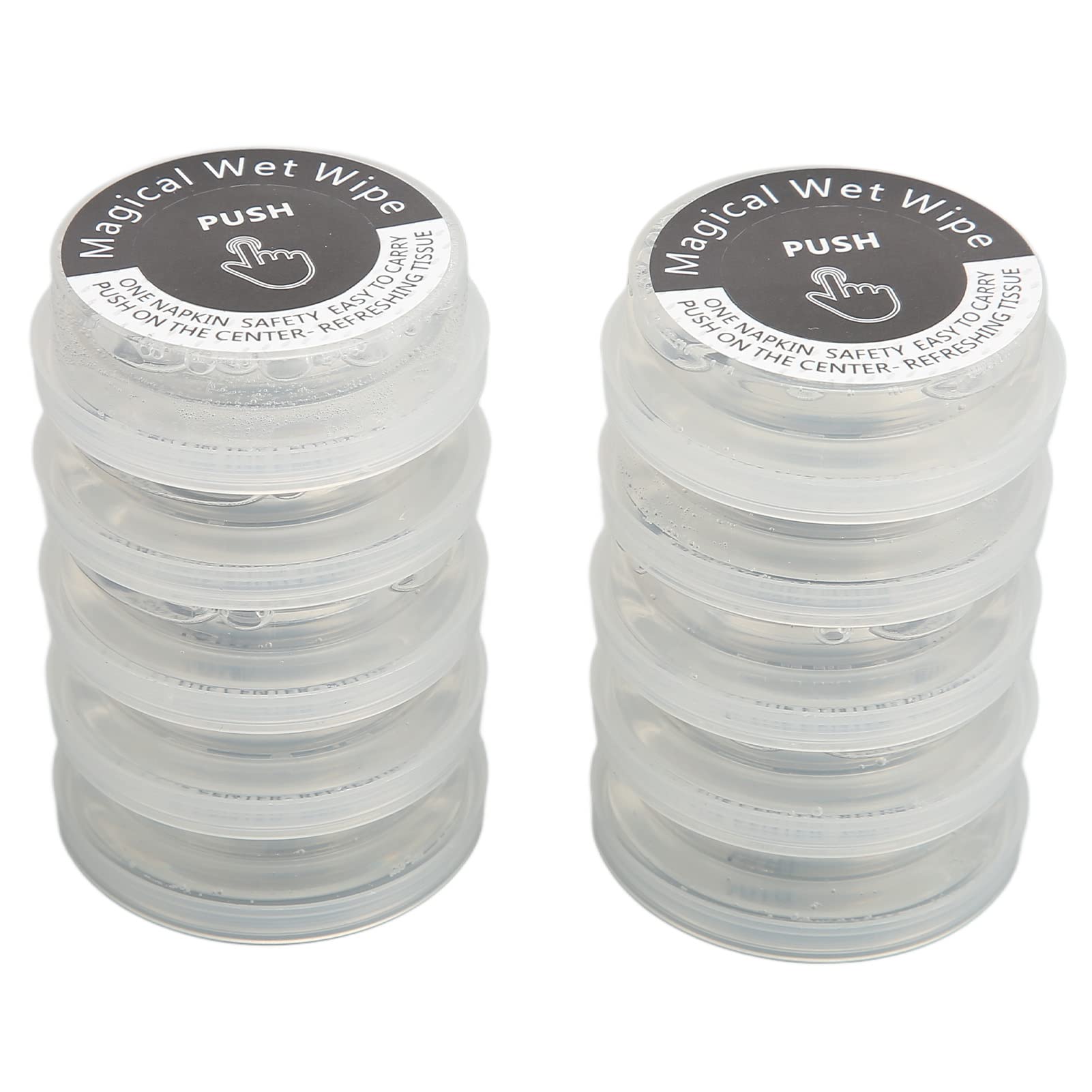 Compressed Wet Wipes for Travel & Camping - Press Wipe, Individually Wrapped Disposable Towels for Outdoor, Hiking, Gym & Emergency Use