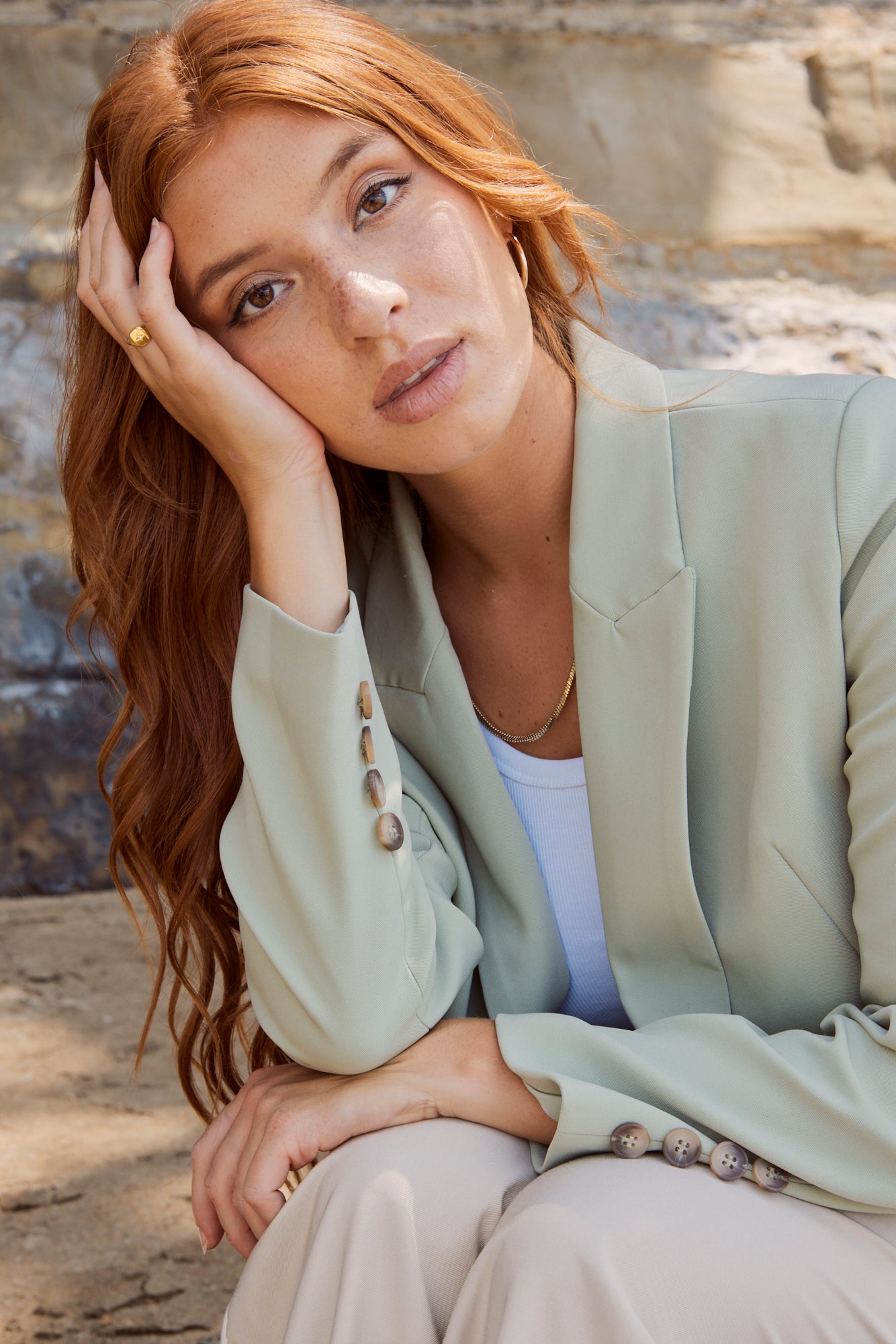 Cooper Moss Tencel Semi-Fitted Boyfriend Blazer for Women - Stylish Casual Office Wear & Date Night Outfits