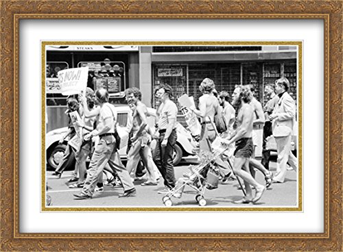 New York City Gay Rights Movement Framed Art Print - 38x28 Large Gold Ornate Wall Decor | LGBTQ+ Pride Home & Office Decoration | Perfect for Living Room, Bedroom or Office Display