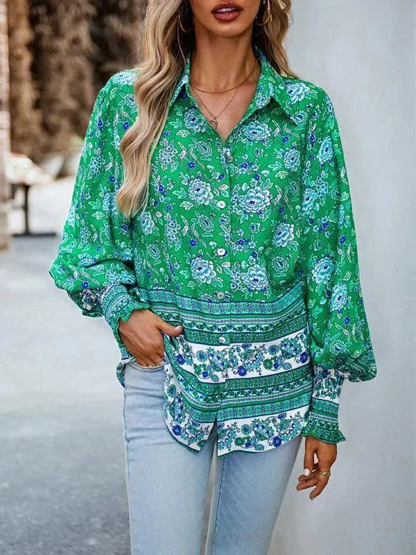 Stylish Printed Casual Long Sleeve Women's Shirt - Comfortable & Fashionable Blouse for Everyday Wear, Office, and Outings