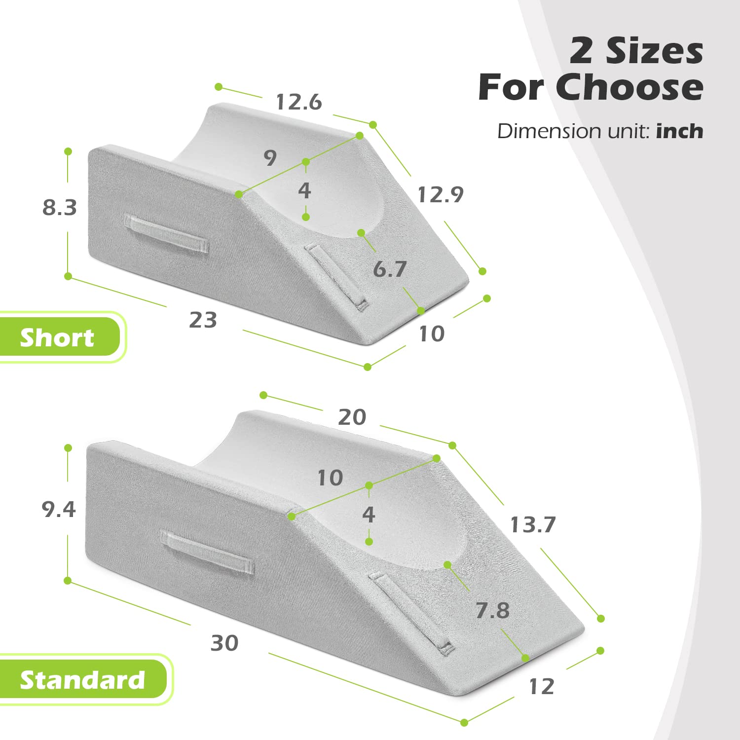 **Memory Foam Leg Elevation Pillow with Handles – Post-Surgery Support for Swelling, Blood Circulation & Injury Recovery – Ideal for Knee, Hip Replacement & Rest – Perfect for Home, Hospital & Recovery Use**