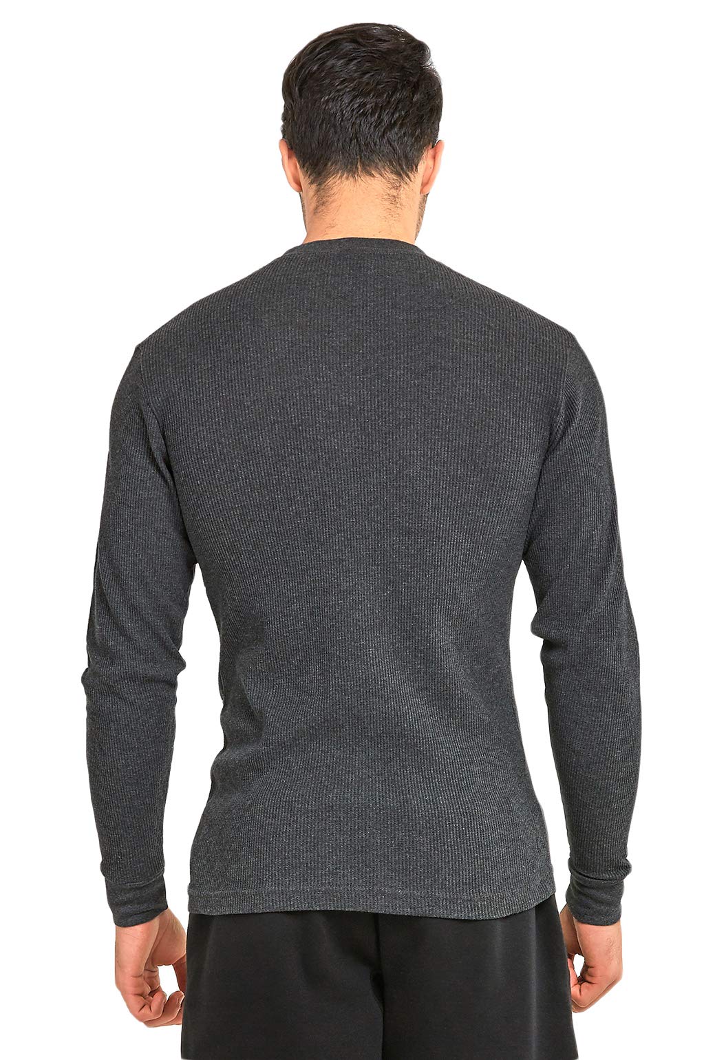 Men's Classic Waffle-Knit Thermal Shirt - Warm Winter Base Layer for Outdoor Activities & Cold Weather