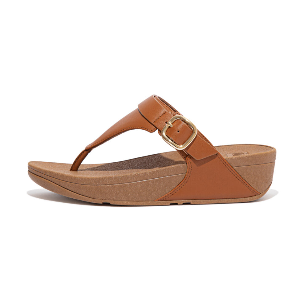 FitFlop Lulu Adjustable Leather Sandals for Women - Light Tan Comfortable Walking Shoes - Perfect for Beach, Travel & Everyday Wear