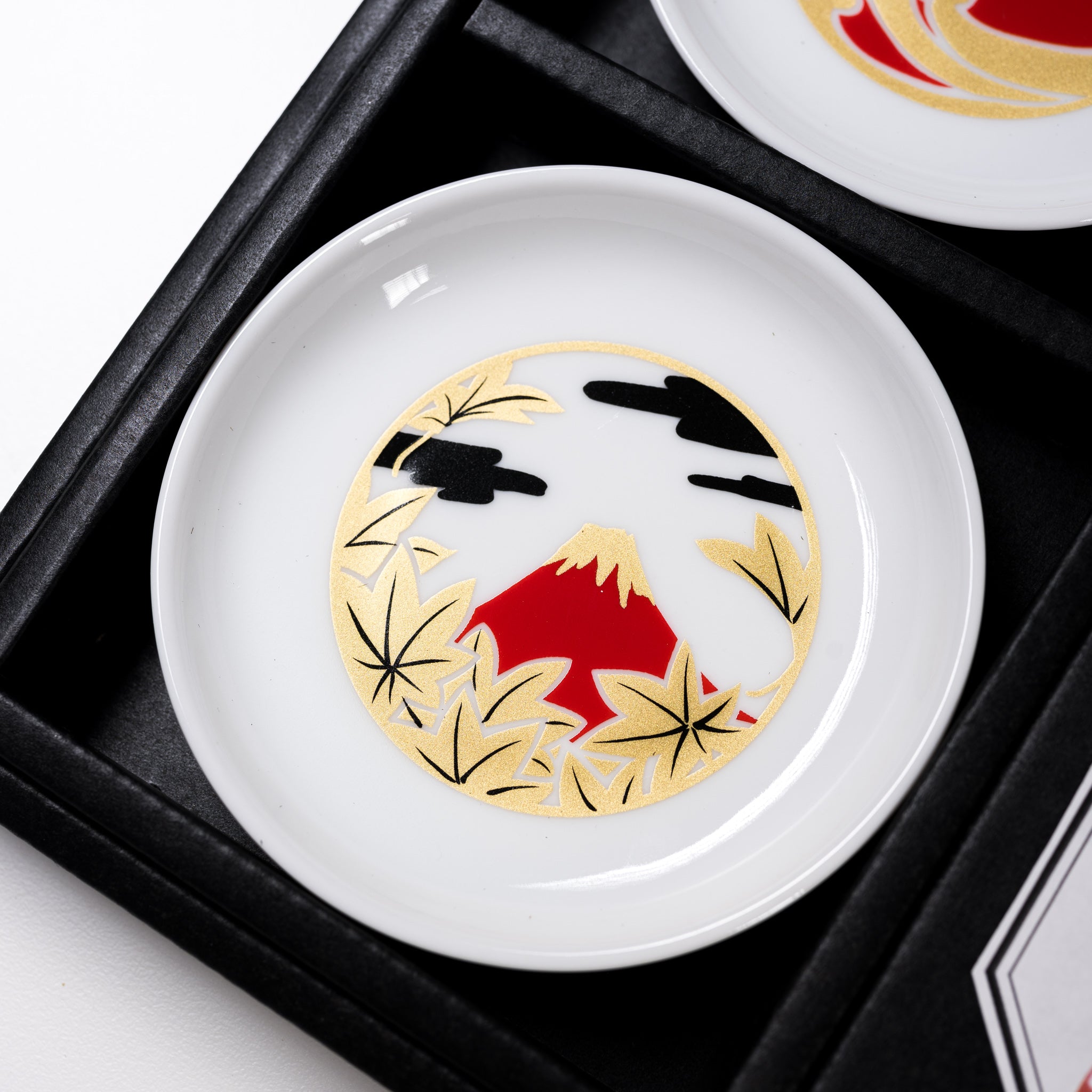Mt Fuji Small Serving Plate Gift Set - Set of 5 Japanese Ceramic Dishes for Sushi, Desserts & Appetizers | Perfect for Home Dining, Parties & Japanese-Themed Decor