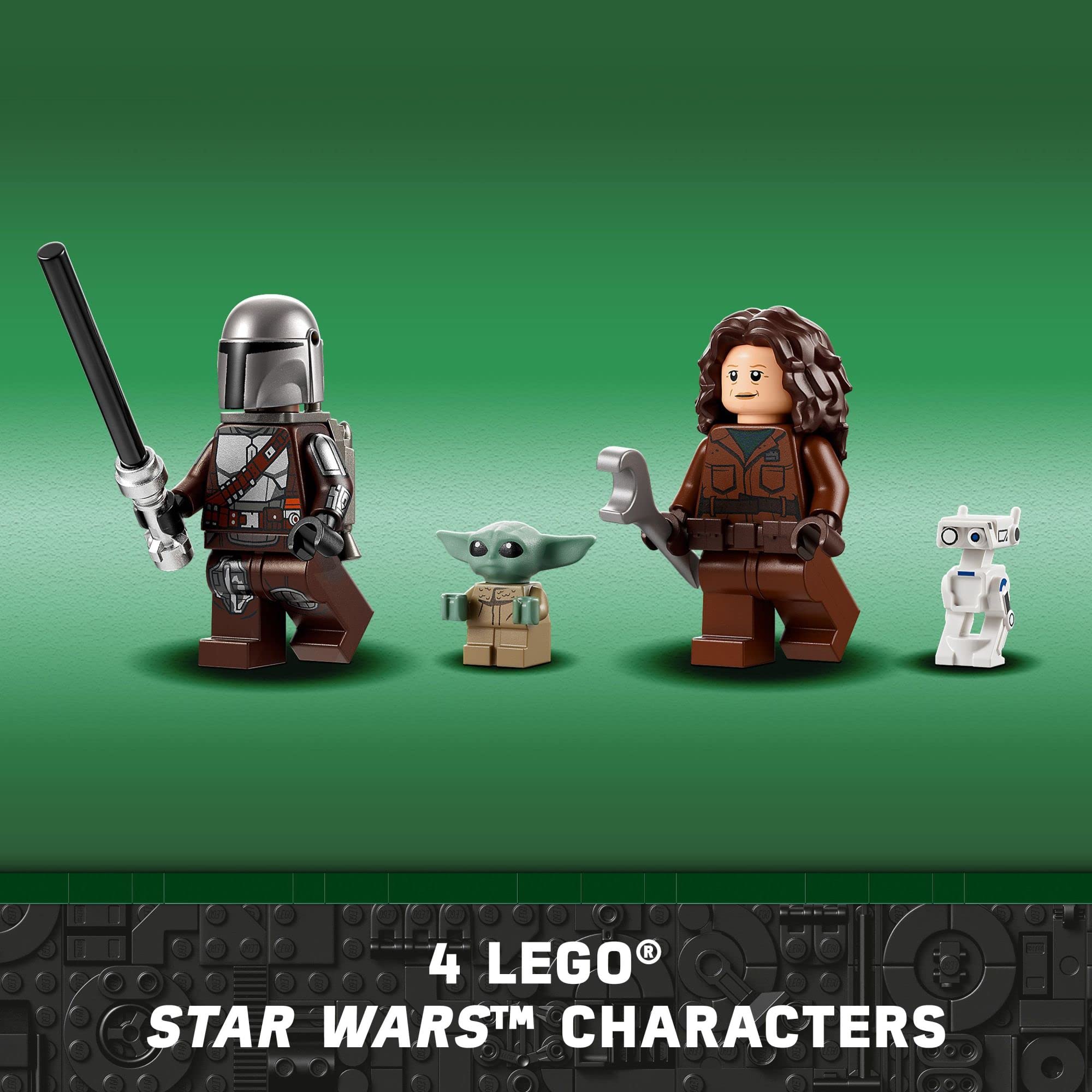 LEGO Star Wars The Mandalorian N-1 Starfighter 75325 Building Kit with Baby Yoda Grogu & Droid Figures - The Book of Boba Fett Collection - Creative STEM Toy for Kids Ages 9+ - Perfect Birthday Gift for Boys & Girls - Build & Display for Star Wars Fans & Collectors