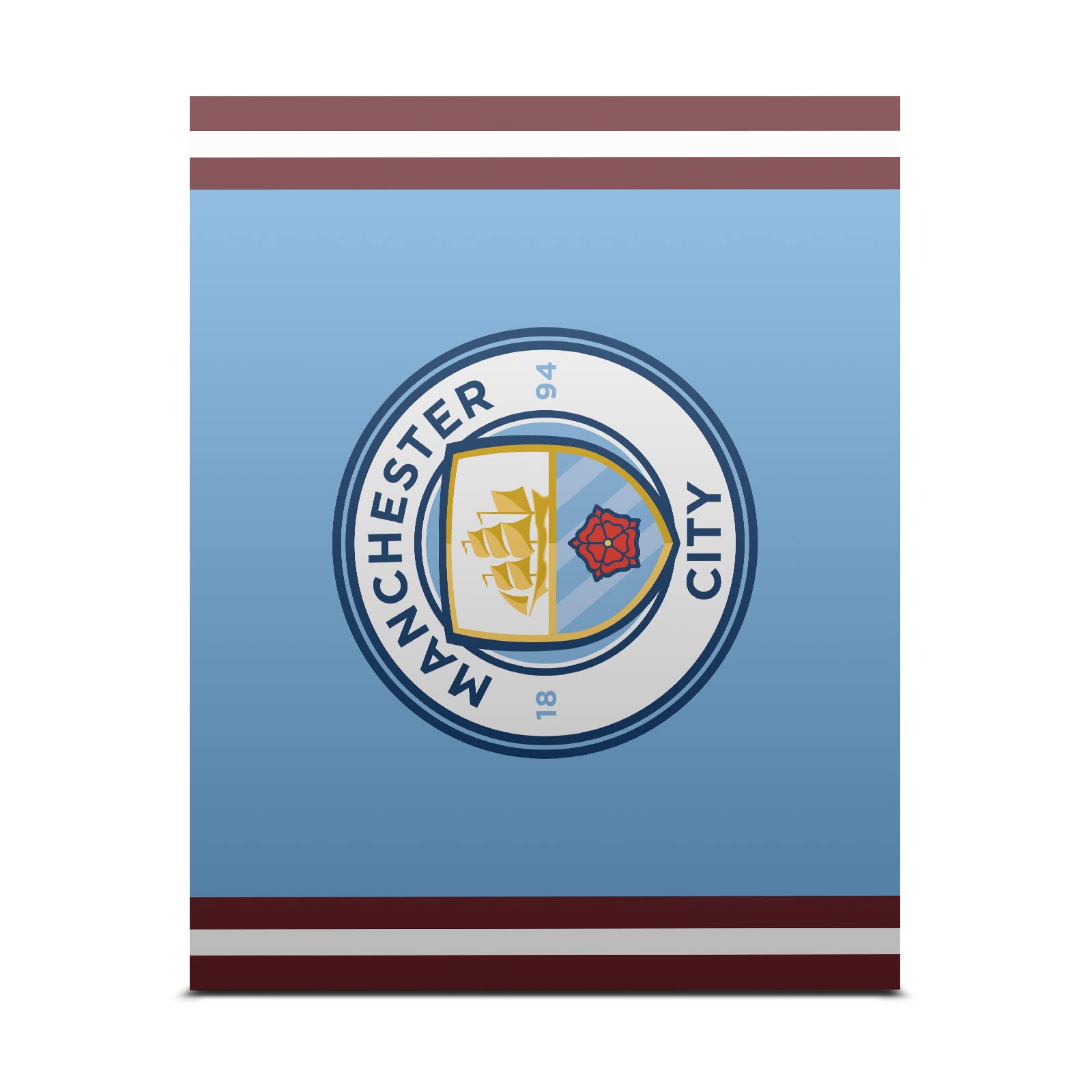 Official Manchester City FC 2022/23 Home Jersey Logo Vinyl Skin Gaming Sticker Decal - Compatible with Xbox One X Console & Controller Bundle - Perfect for Gamers and Football Fans