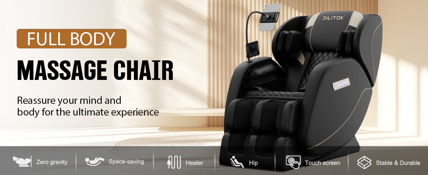2024 Zero Gravity Massage Chair Recliner with Full Body Air Pressure - Perfect for Home Relaxation & Pain Relief Therapy