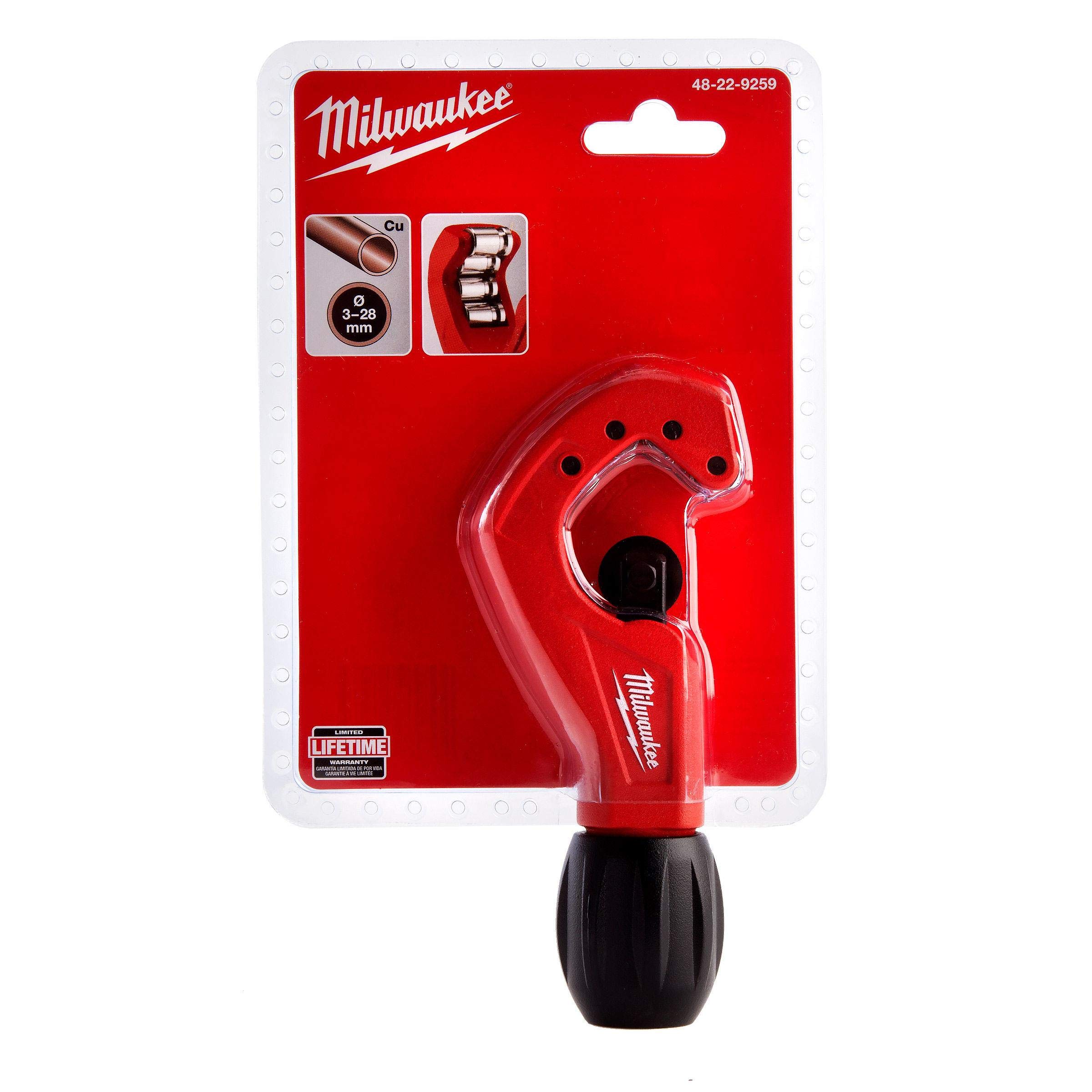 Milwaukee 48229259 Constant Swing Copper Tubing Cutter 3-28mm - Professional HVAC & Plumbing Tool for Pipe Cutting - Ideal for DIY Home Repairs, Construction, and Industrial Applications
