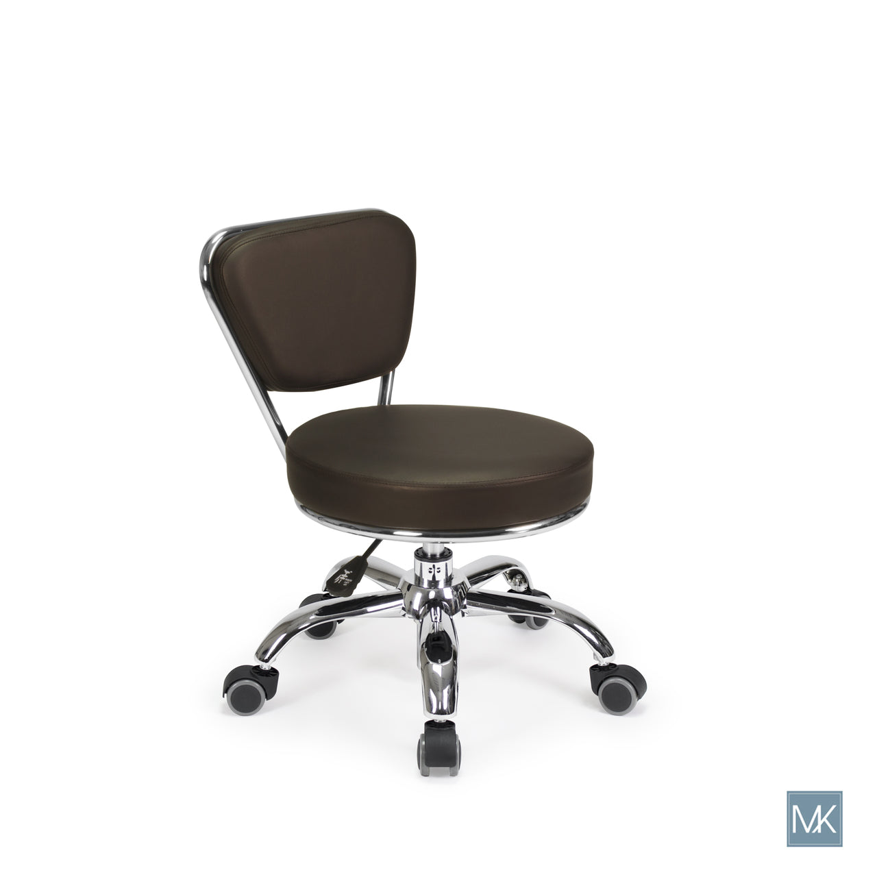 Dayton Adjustable Rolling Technician Stool - Heavy Duty Swivel Workshop Stool with Footrest - Perfect for Garage, Workshop, and Industrial Use