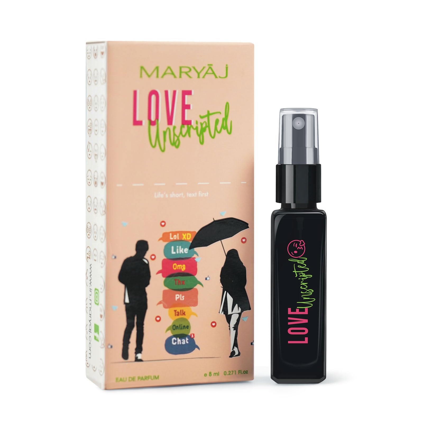 Maryaj Love Unscripted EDP 8ML Perfume - Long-Lasting Fragrance for Men & Women | Romantic Date Night & Special Occasion Gift