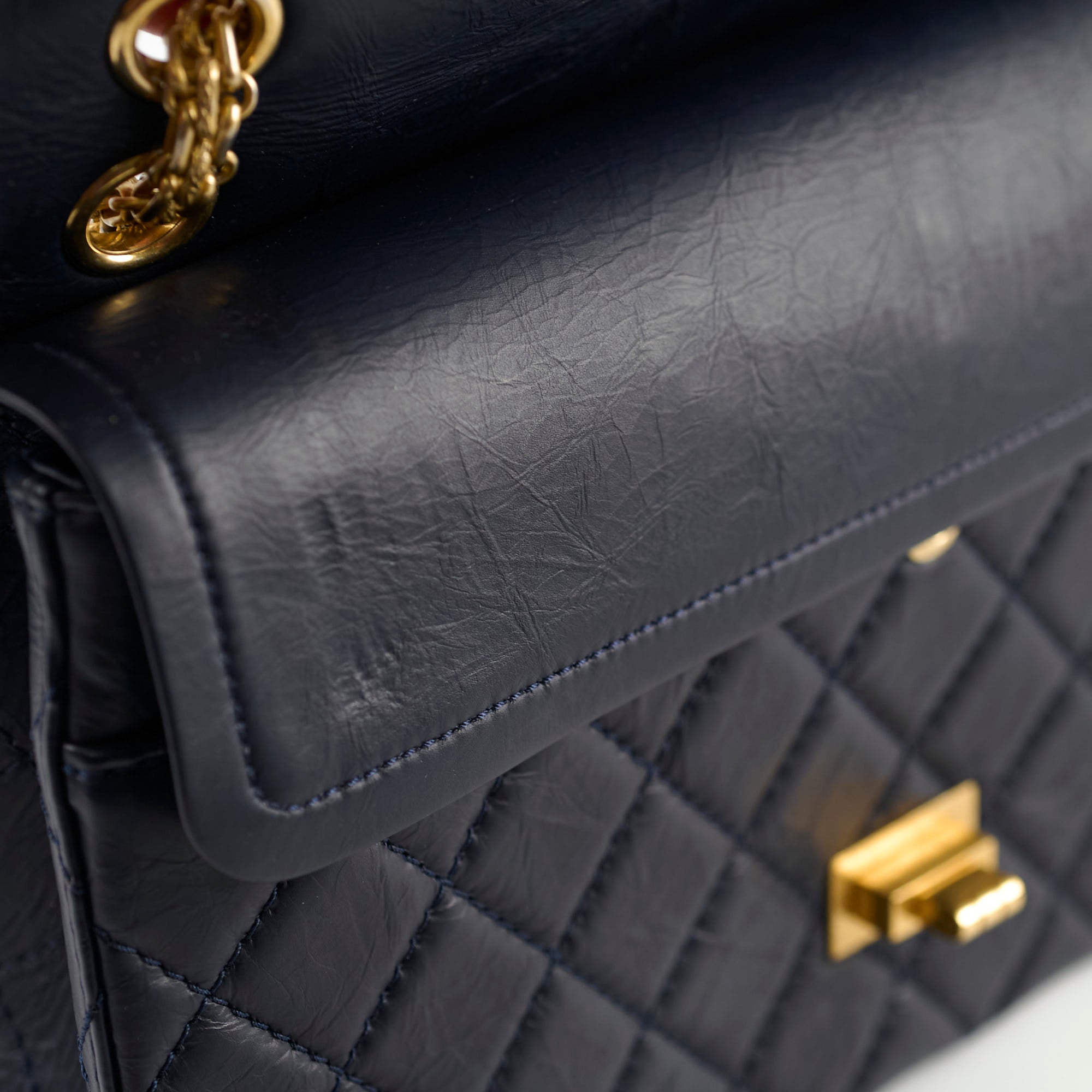 Chanel Reissue 226 Navy Calfskin Leather Handbag - Classic Flap Bag Series 24 | Luxury Designer Purse for Women, Perfect for Work, Evening Events & Special Occasions