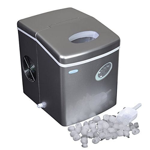 Portable Countertop Ice Maker Machine - 28 lbs. Daily Output, 3 Ice Size Options, Silver Finish - Perfect for Home, Office, or Small Business Use