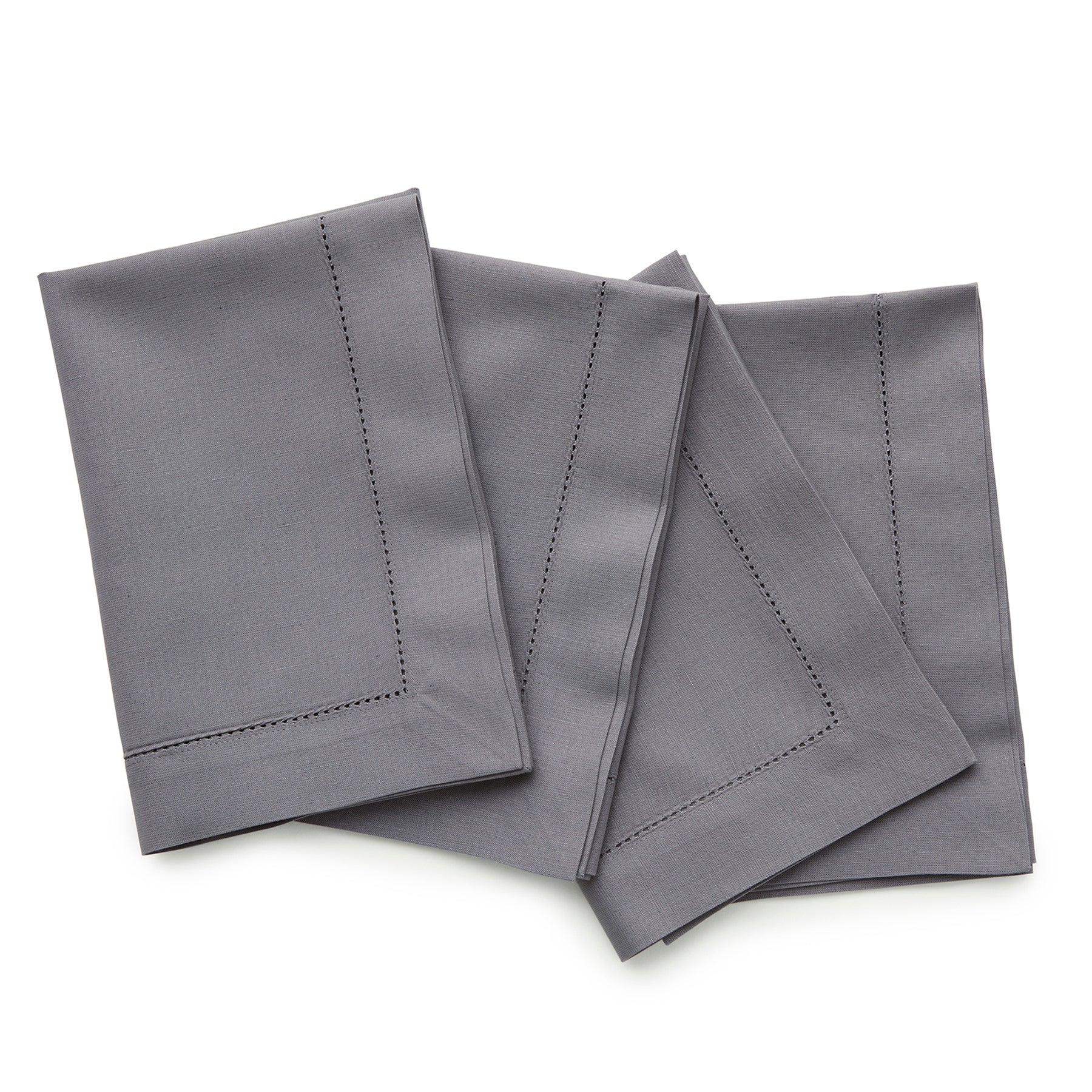 Premium Cotton Linen Hemstitch Napkins Set - 100% Natural Fabric Dinner Napkins for Formal Dining, Wedding, and Special Occasions - Elegant Table Decor for Restaurants and Home Entertaining