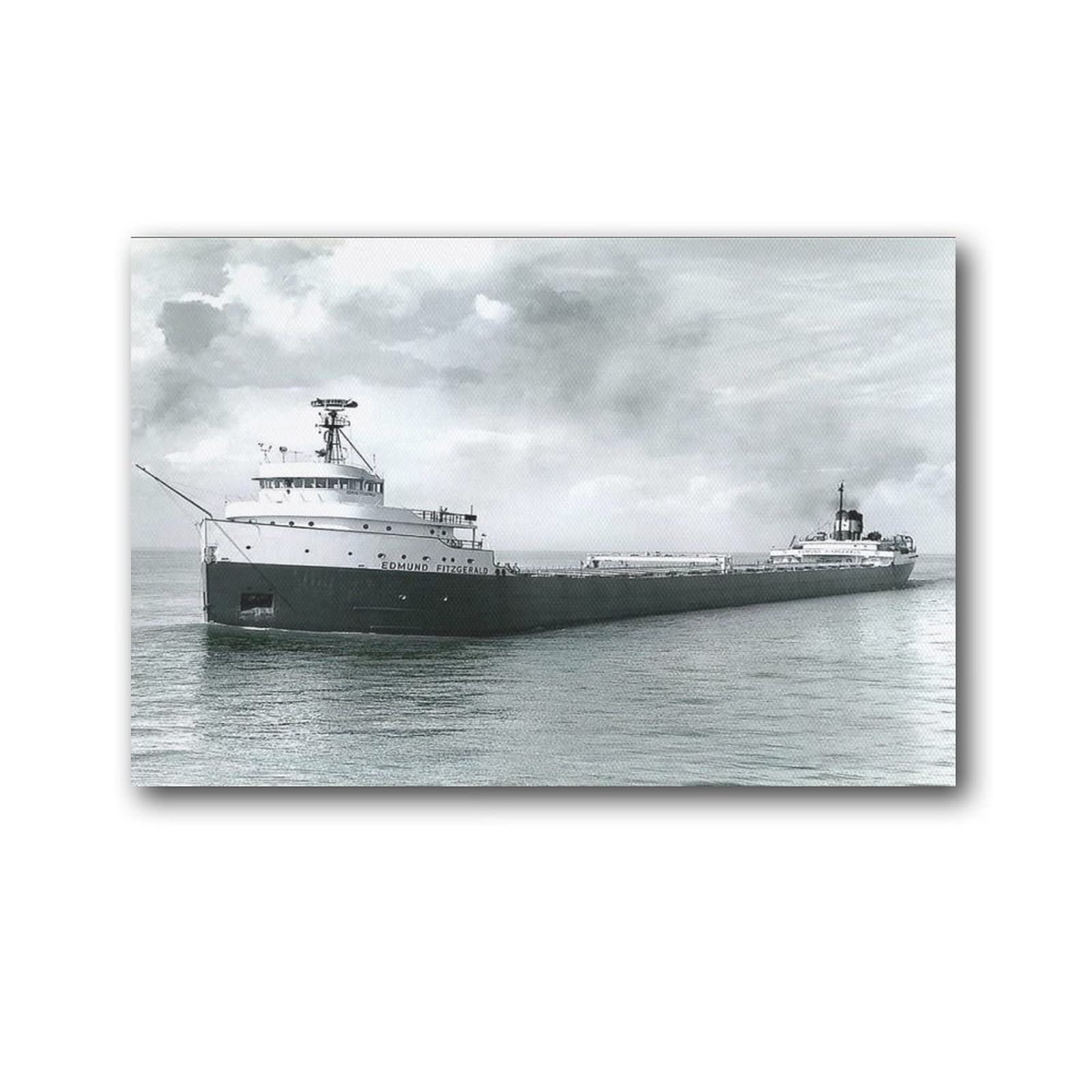 SS Edmund Fitzgerald Vintage Ship Photo - Premium Canvas Wall Art Print, Nautical Decor for Living Room, Bedroom & Office - Unique Home Decor Gift Idea